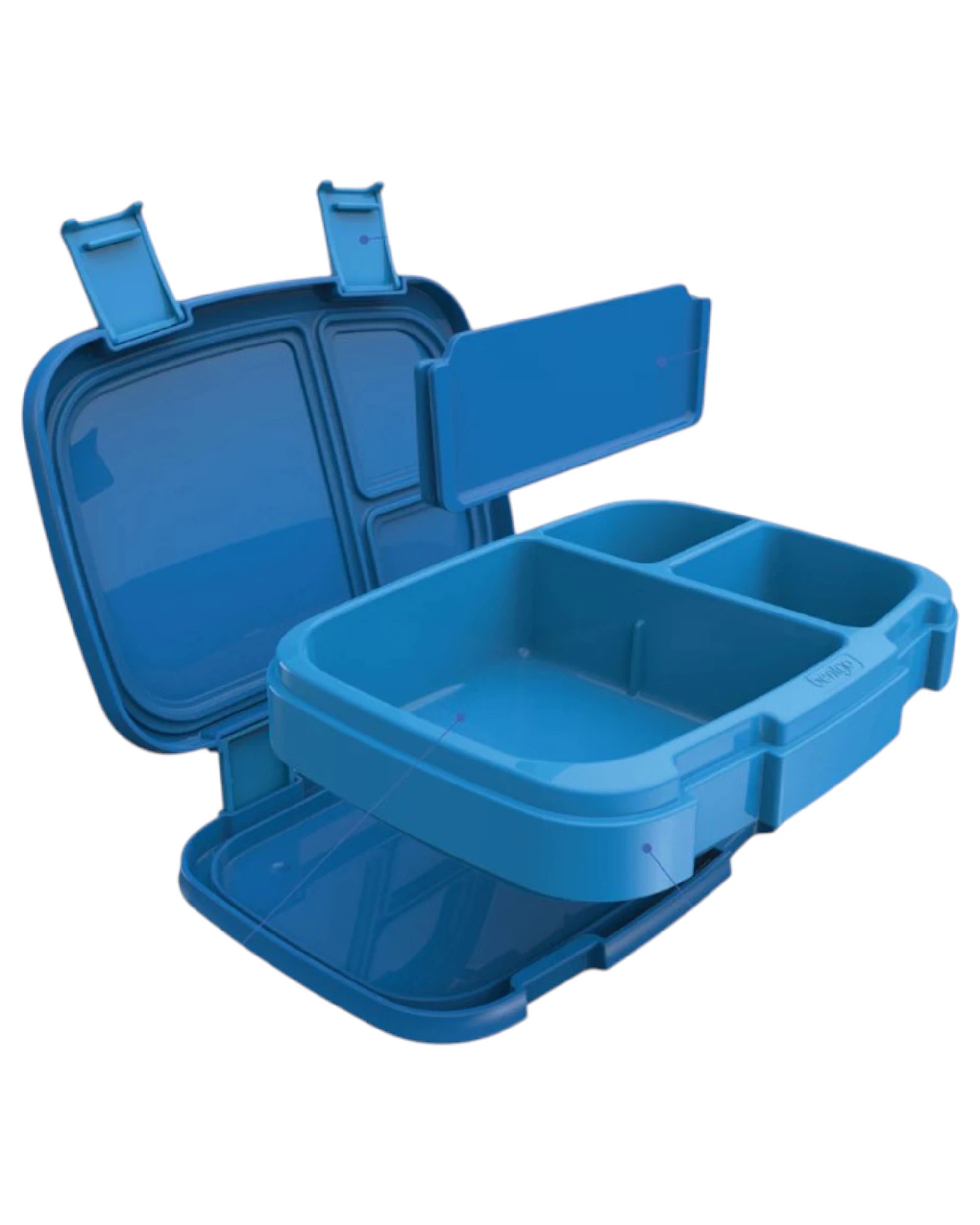 3 Bentgo Fresh Version 2 Lunch Box Container Storage - Blue, 3 of 4