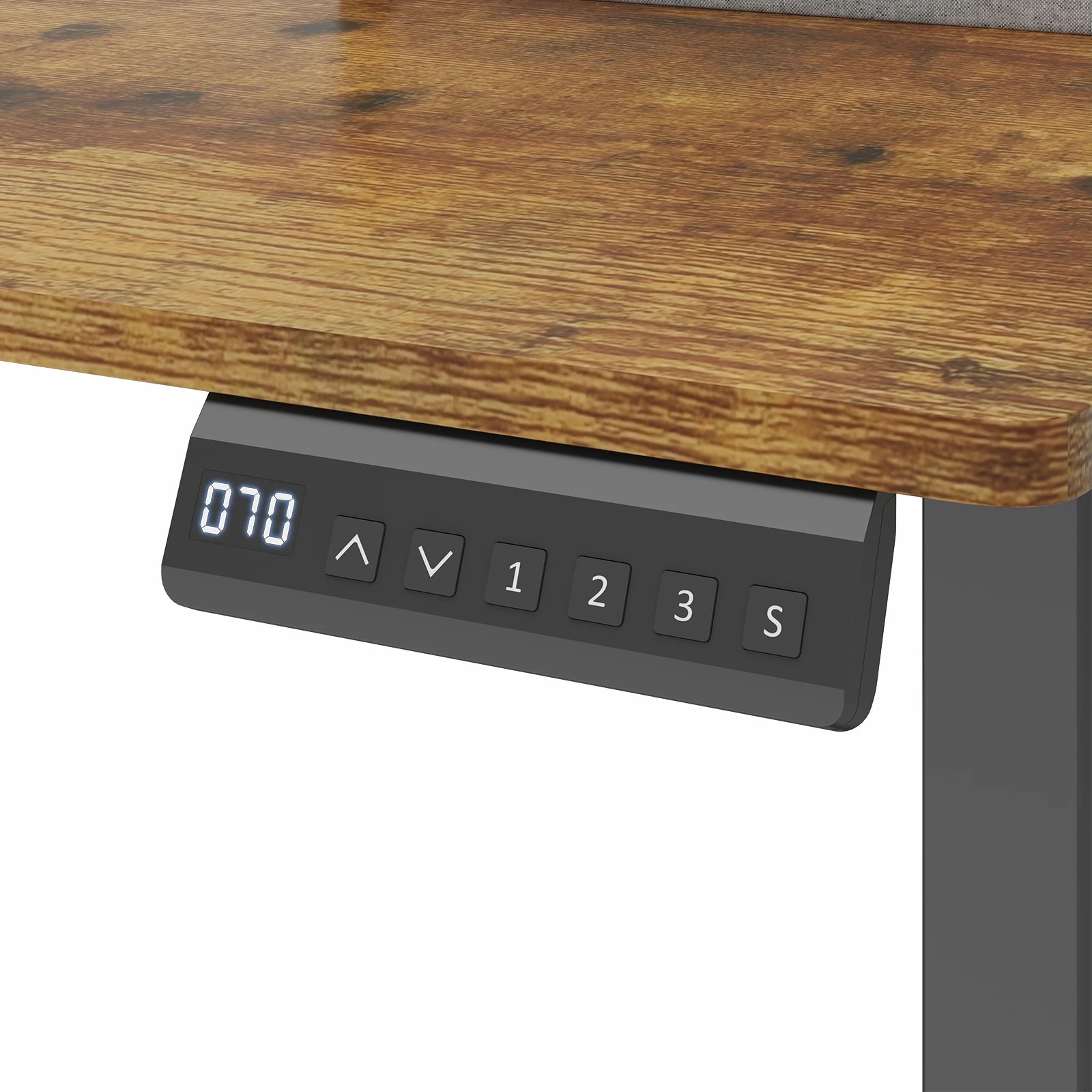 2 Advwin Electric Standing Desk Adjustable Height Stand Up Desk With Monitor Stand 2 Drawers
 - Brown, 2 of 5