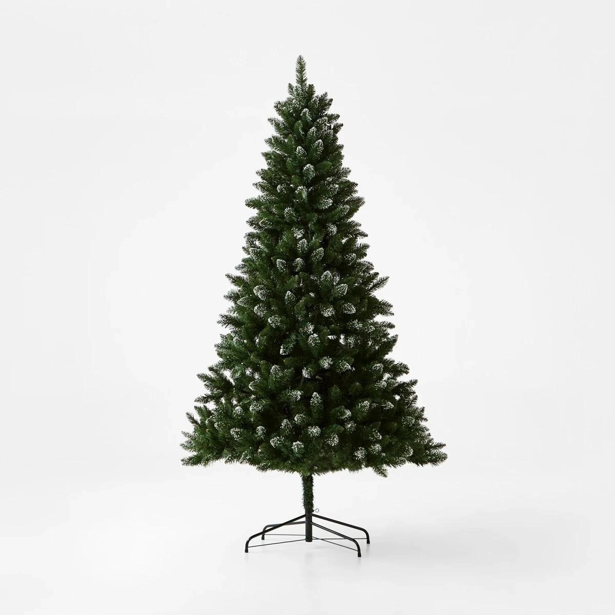 2 2.13m (7ft.) Flocked Pine Prelit Christmas Tree, 2 of 7