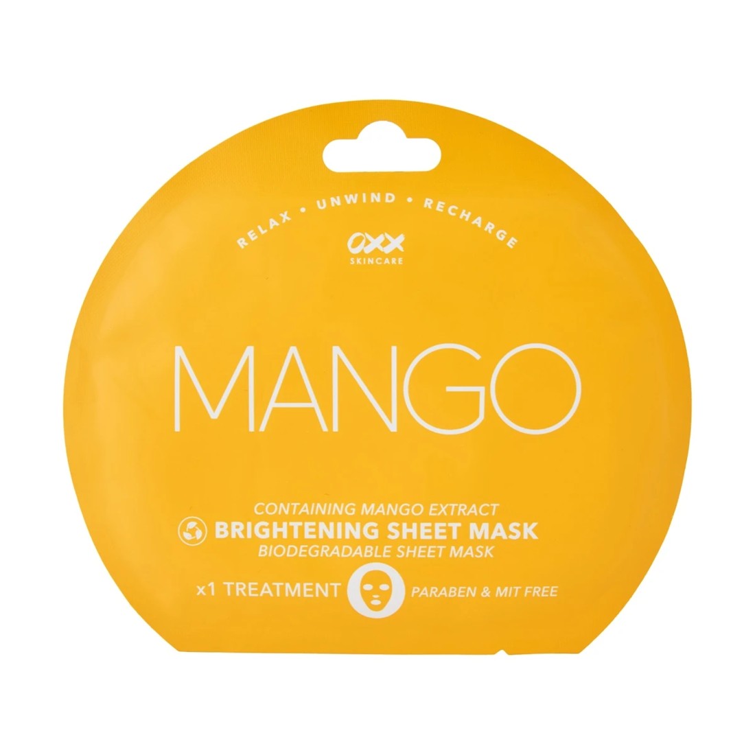 1 OXX Skincare Brightening Sheet Mask - Mango Extract, 1 of 2