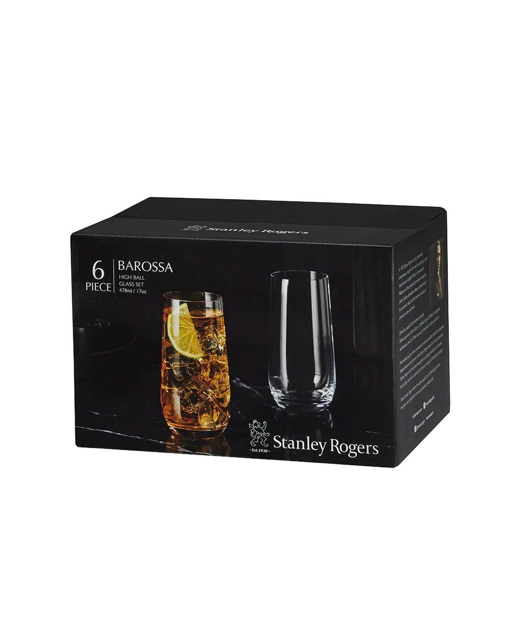 1 Stanley Rogers Barossa High Ball Glass 478ml  Set of 6 - Clear, 1 of 4