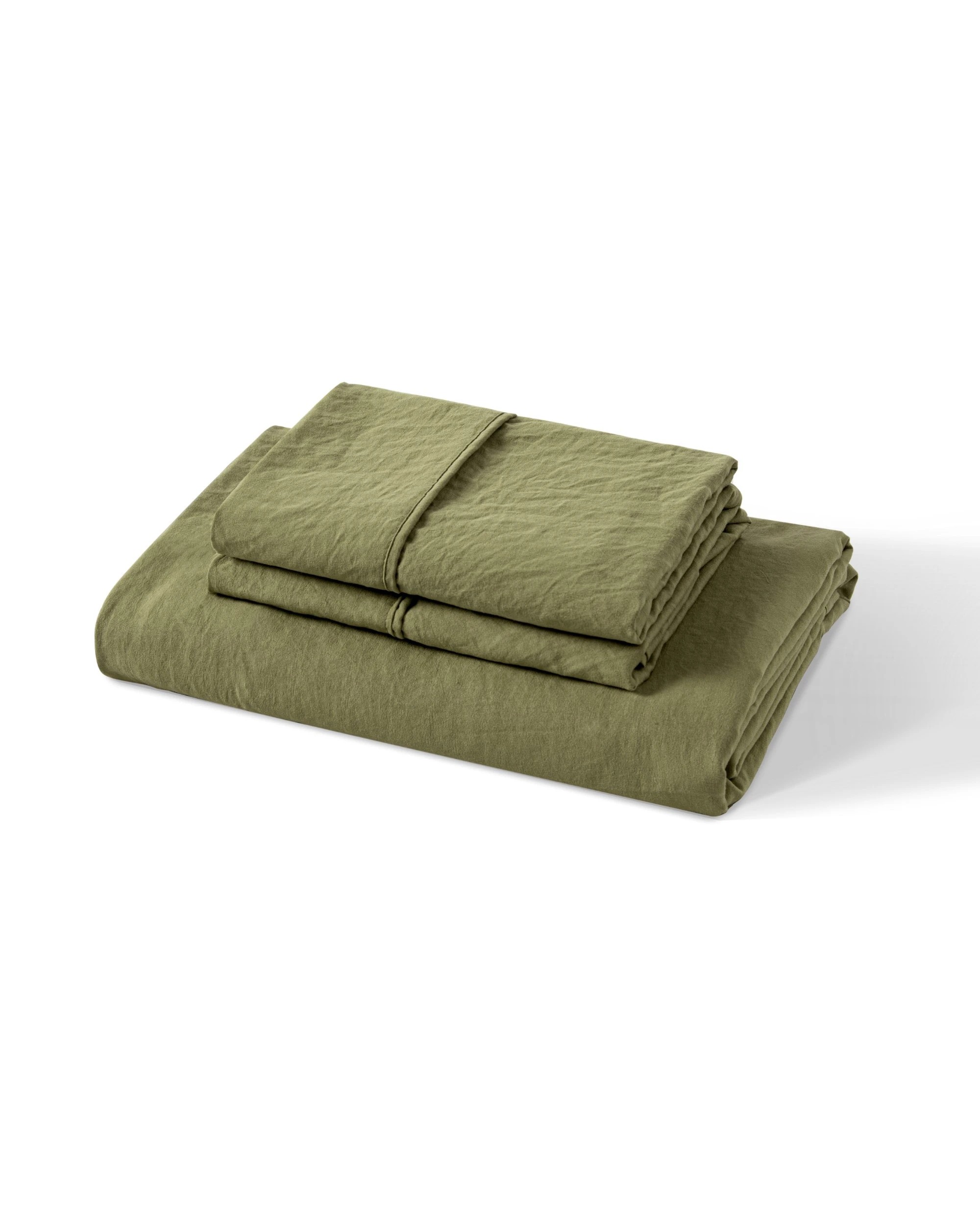 8 Dreamaker Superfine Washed Microfibre Combo Fitted Sheet Set - Double Bed - Olive, 8 of 8