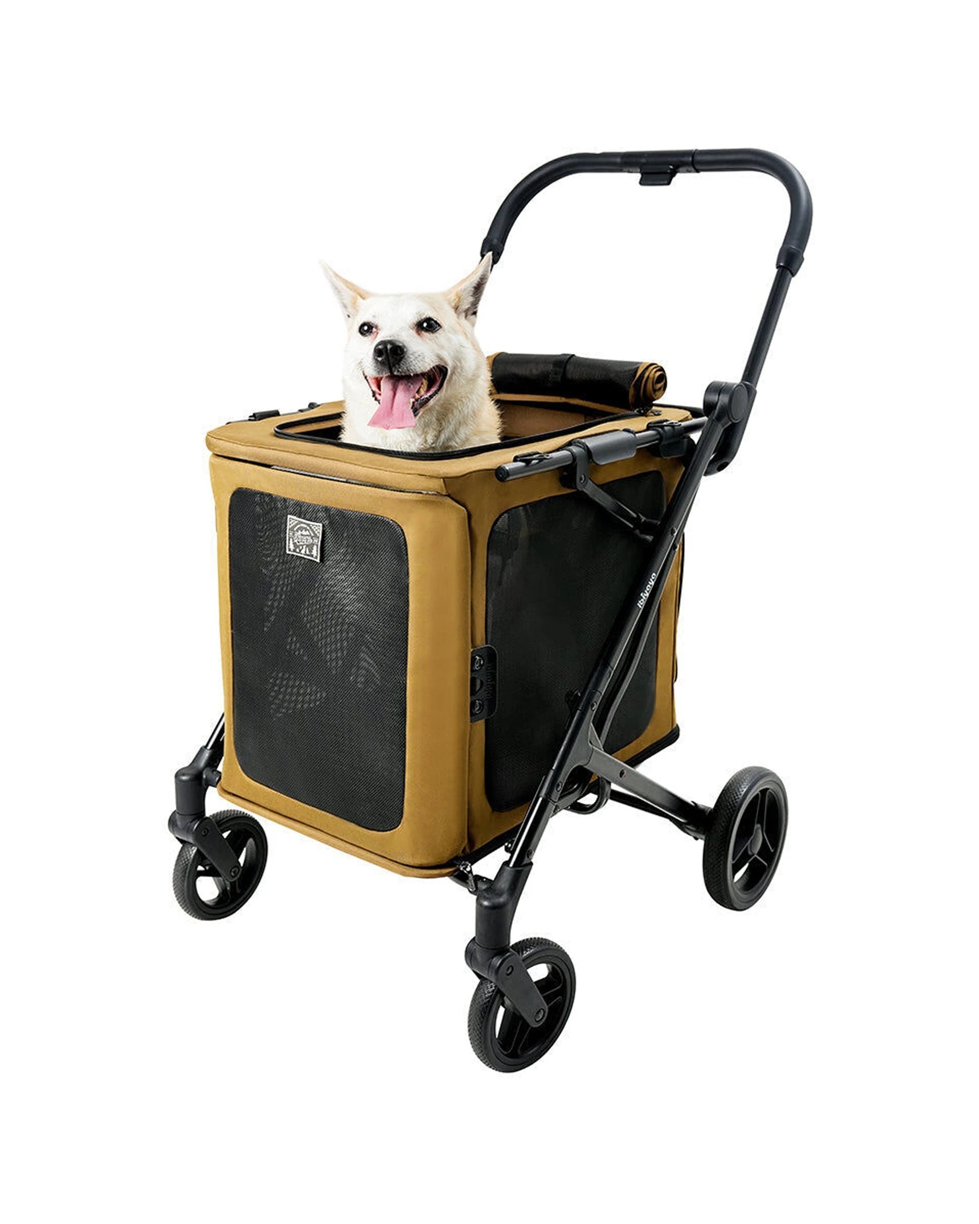 3 Ibiyaya Bigbuddy Folding Pet Stroller Crate Carrier Combo For Large Dogs - Beige, 3 of 9
