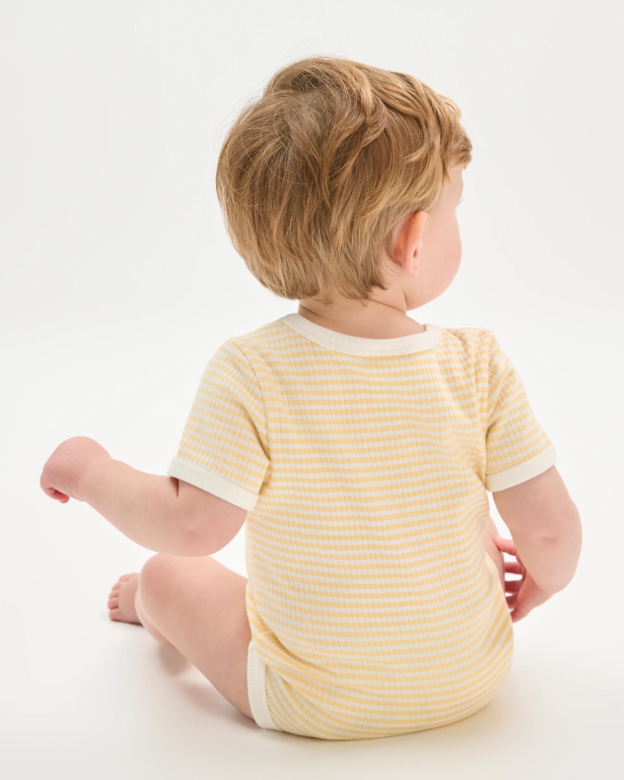 8 Target Baby Organic Cotton 5 Pack Ringer Rib Bodysuits STRIPE MULTI, 8 of 8