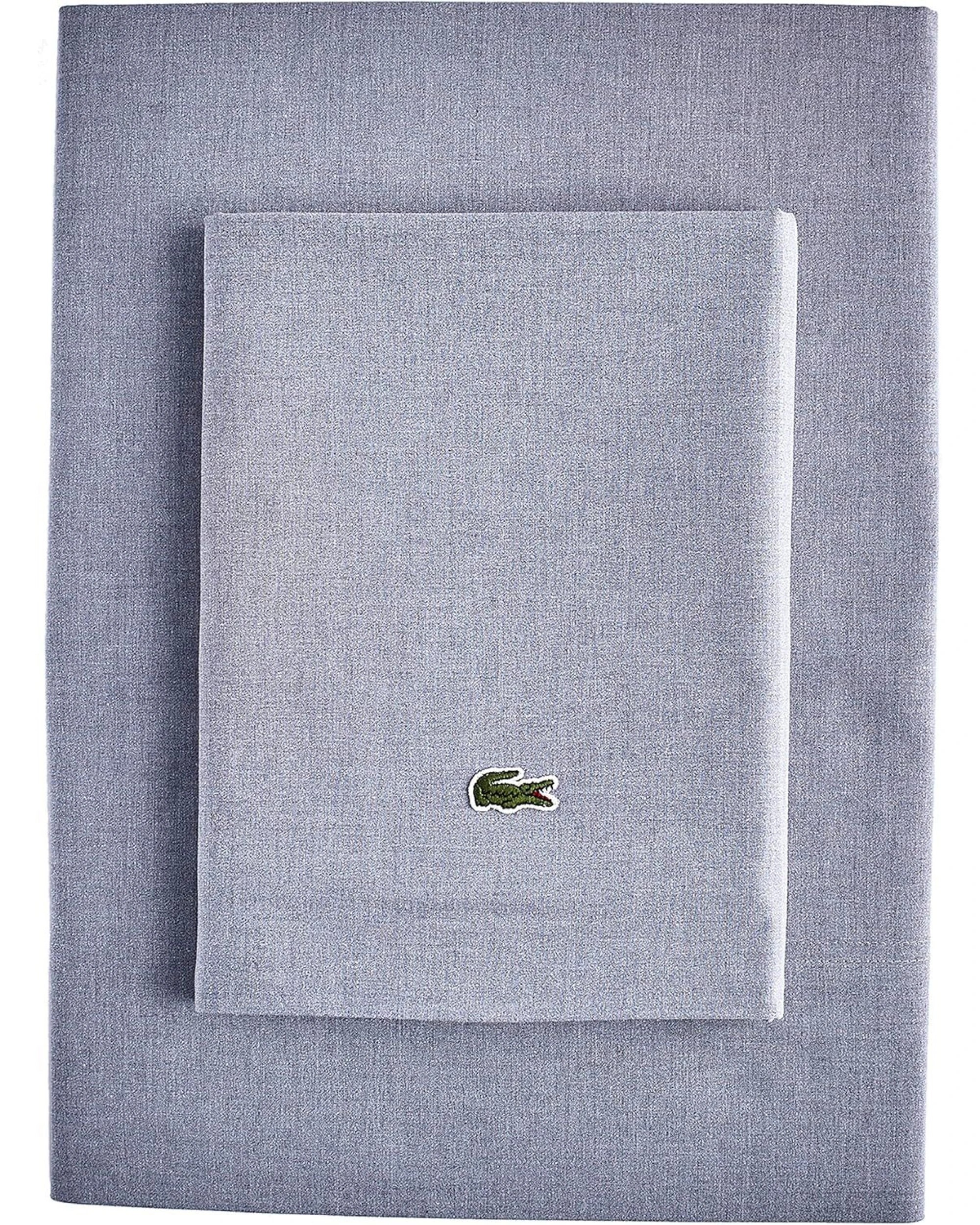 3 Lacoste 4-Piece Cotton Blend Queen Bed Sheet Set in Chambray Blue - Queen Bed, 3 of 6