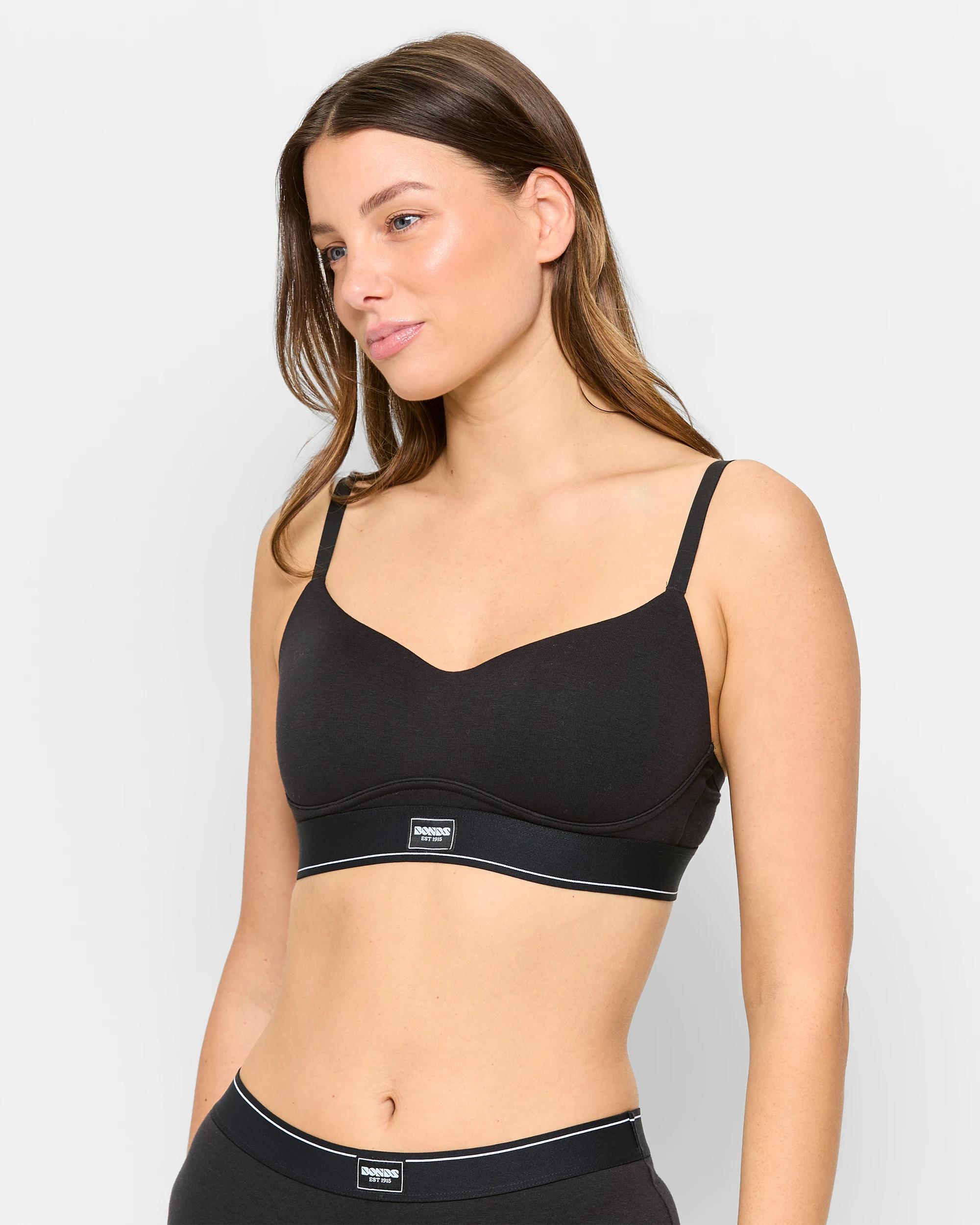 3 Originals Wirefree Bra - Bonds BLACK, 3 of 4