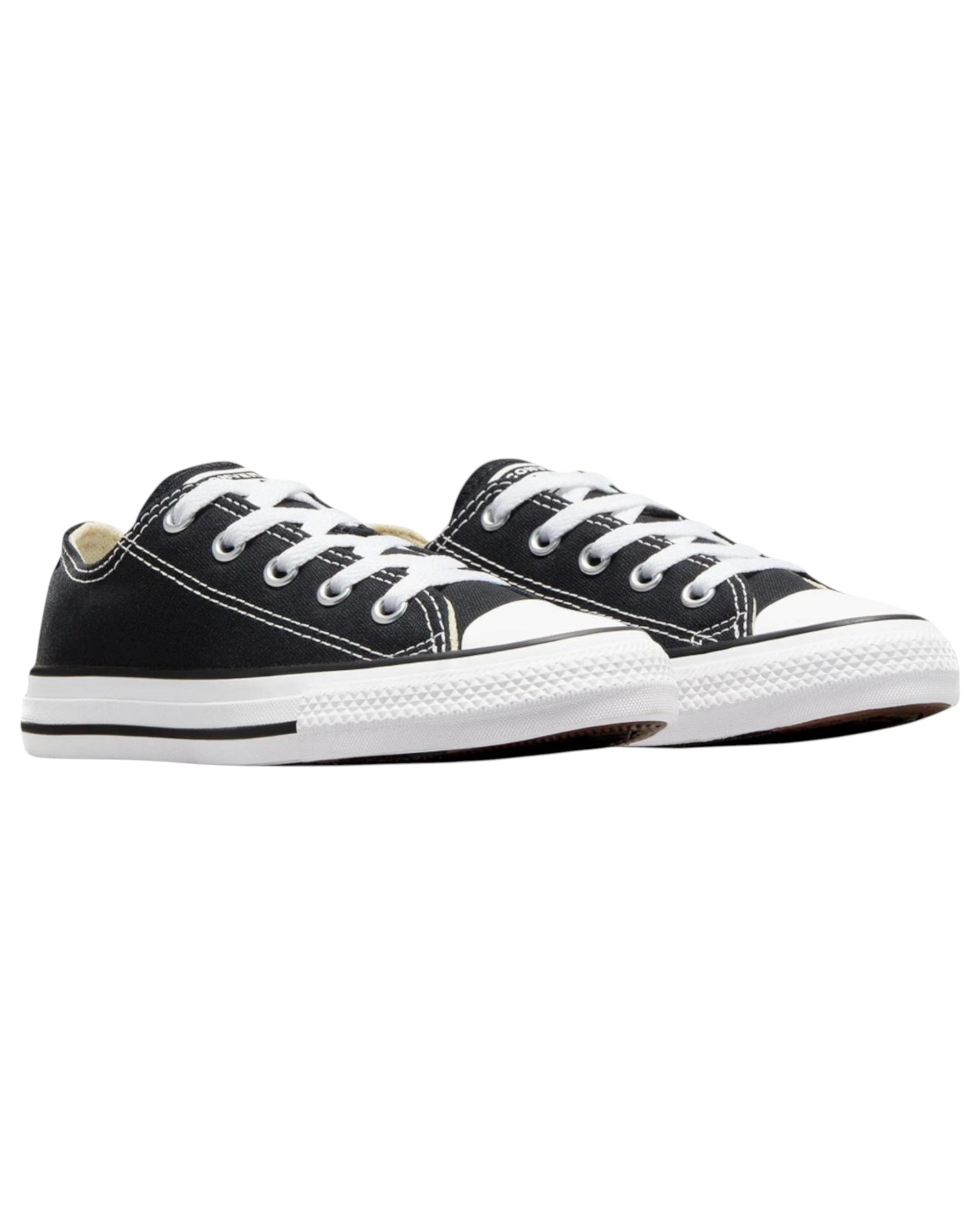 6 Converse Unisex Kids Chuck Taylor All Star Low Top Casual Shoes BLACK, 6 of 7