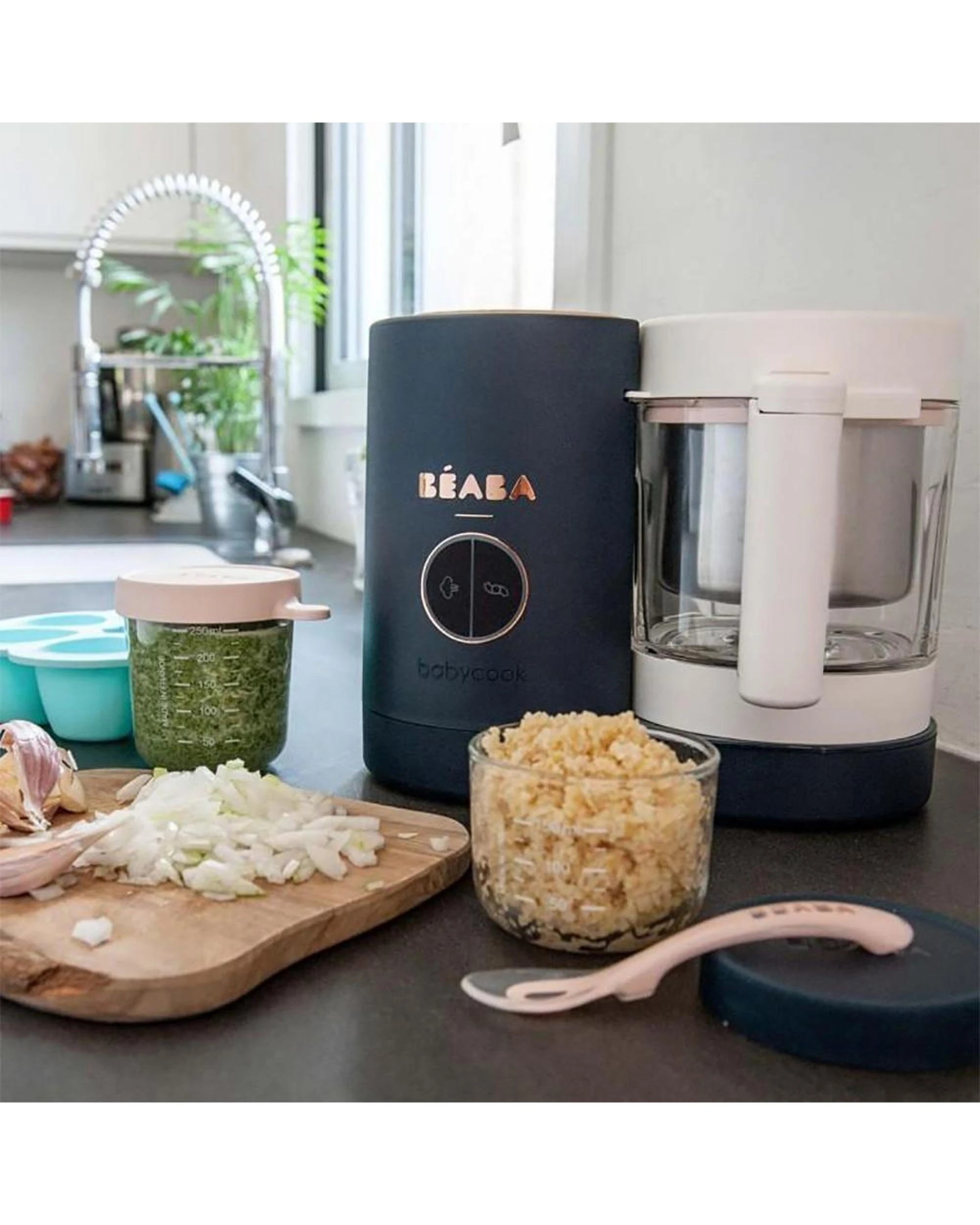 3 Beaba Babycook Neo Baby Food Processor Steam Cook Blend  Night Blue, 3 of 5
