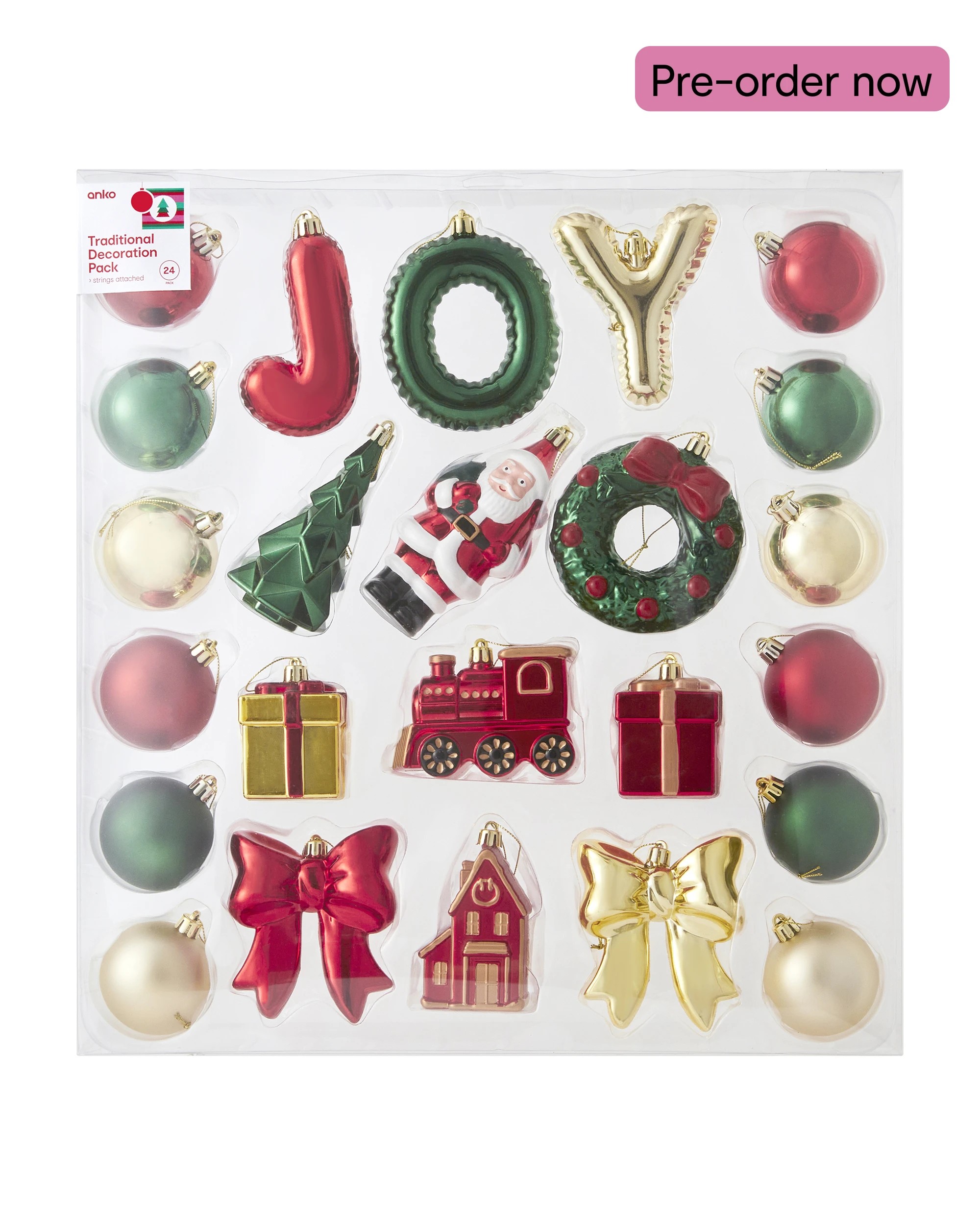 1 24 Pack Traditional Decoration Pack, 1 of 5
