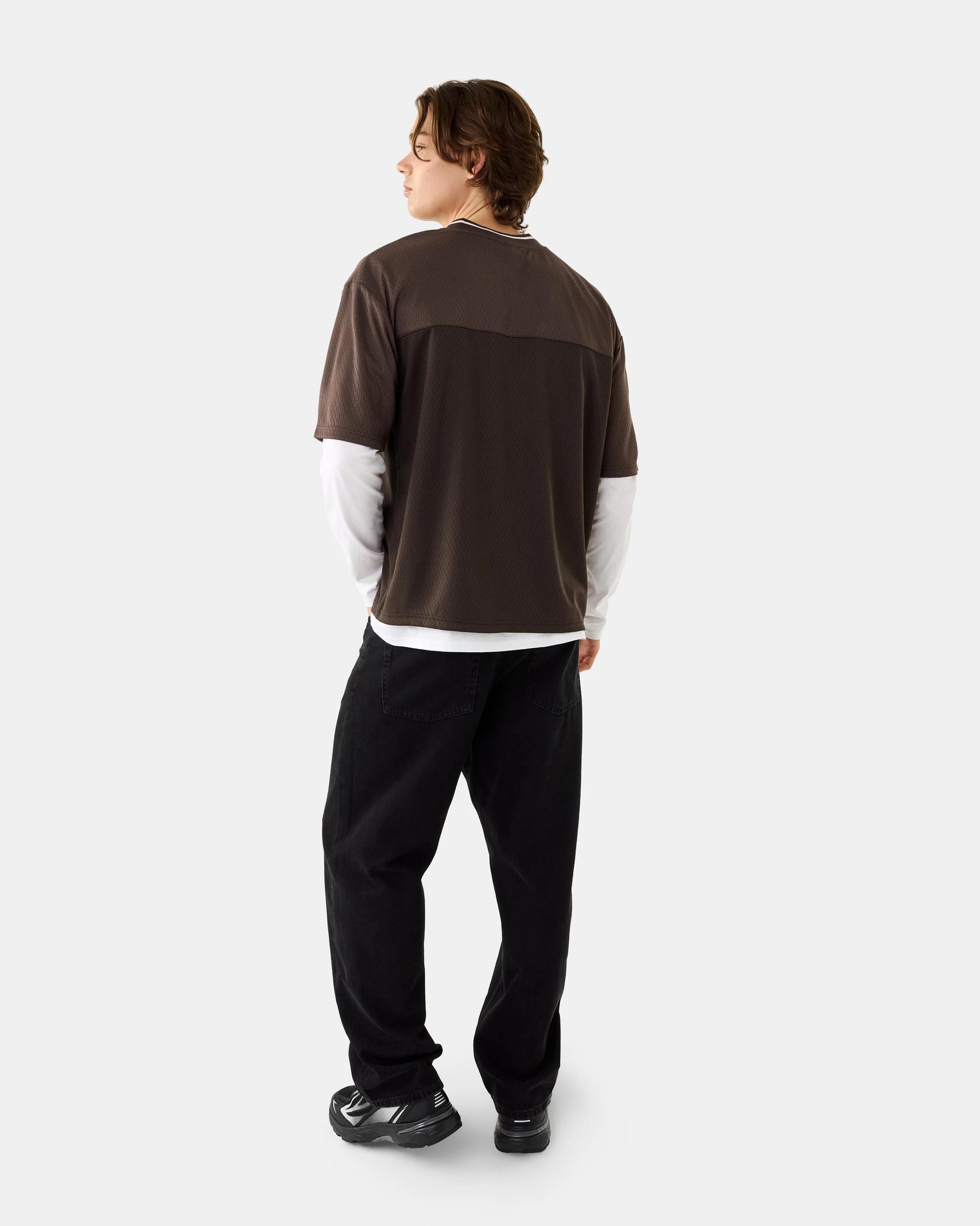 3 Mesh Boxy V-Neck T-shirt Brn Sports, 3 of 8