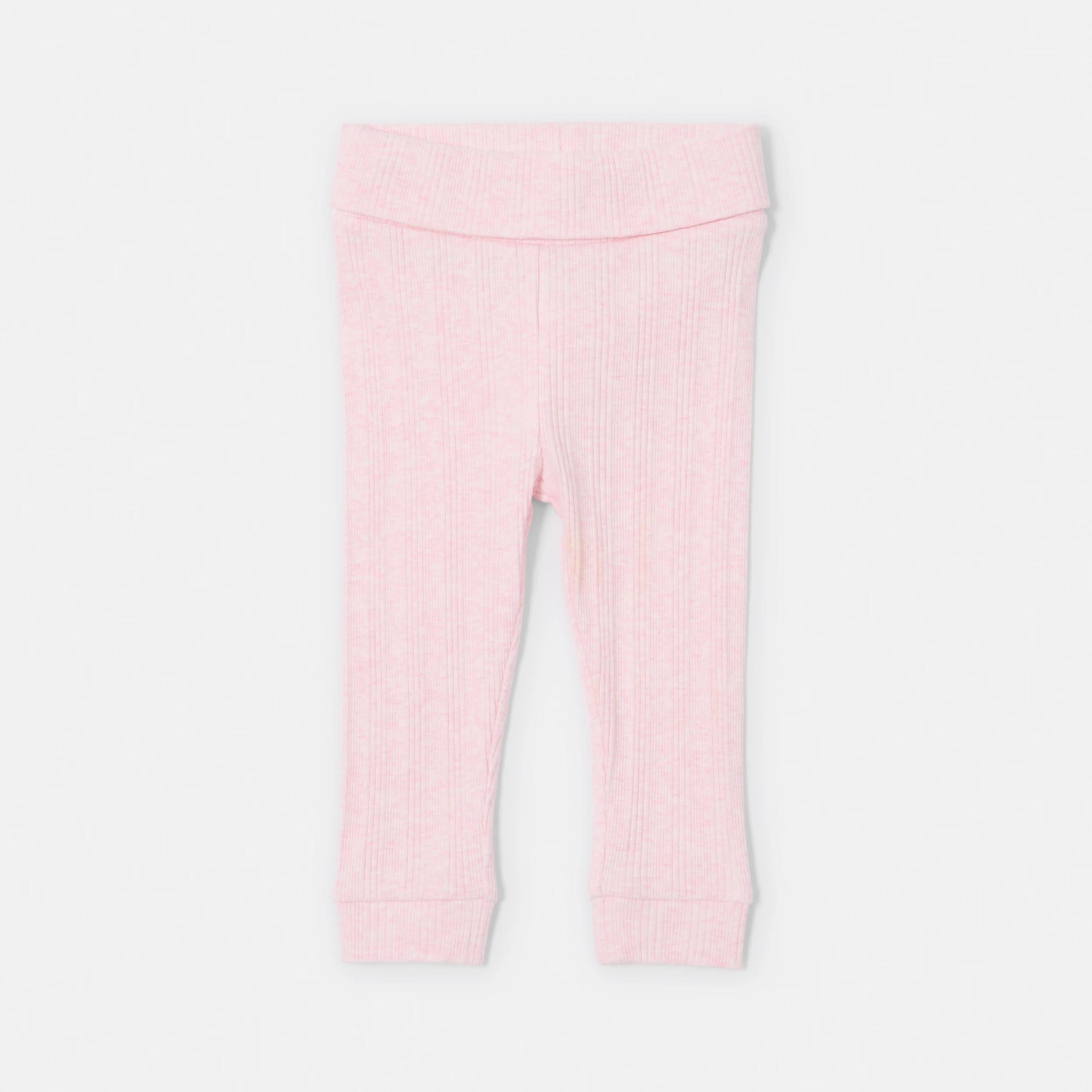 4 2 Piece Short Sleeve Newborn Ribbed Set PINK MARLE, 4 of 6