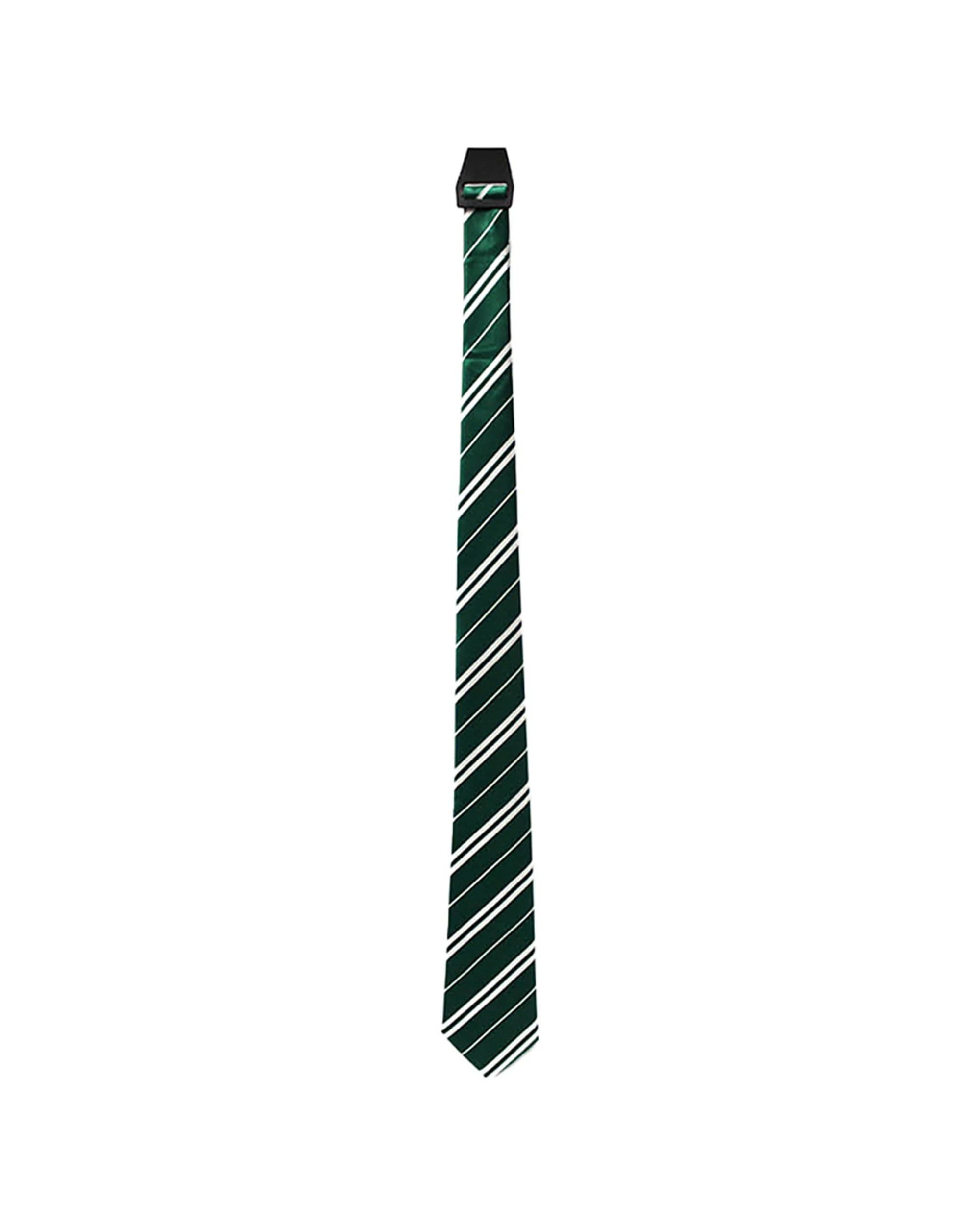 1 JD Party Long Tie With Stripe Wizard Diagonal Necktie 75cm Length - Green, 1 of 1