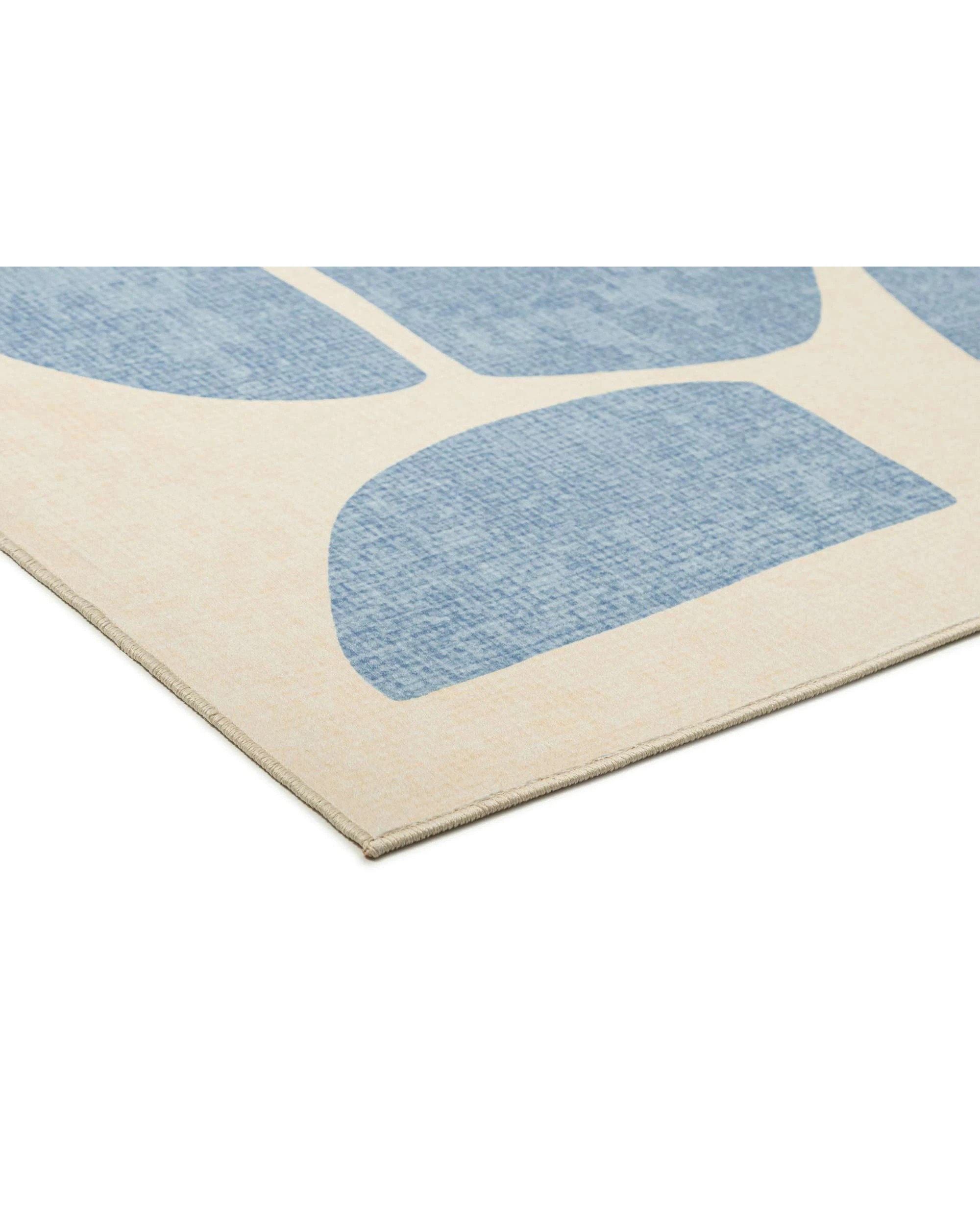 4 Loopsie Noho Printed Washable Rug-220cm x 150cm - Blue, 4 of 8