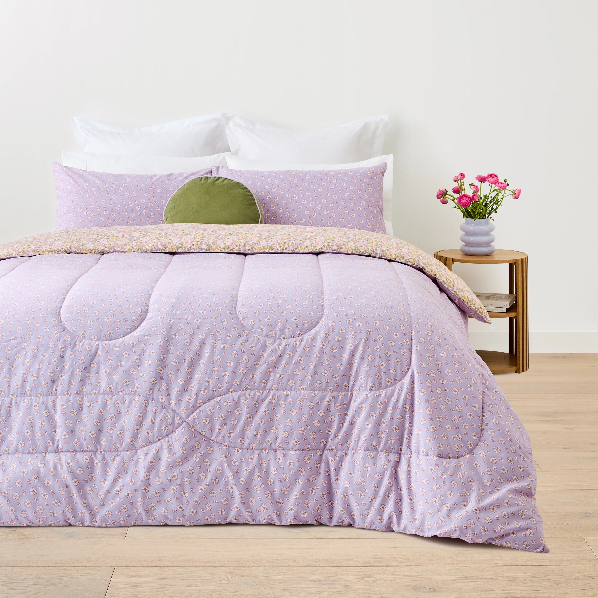 2 Coco Cotton Rich Reversible Comforter Set - Queen Bed, 2 of 7