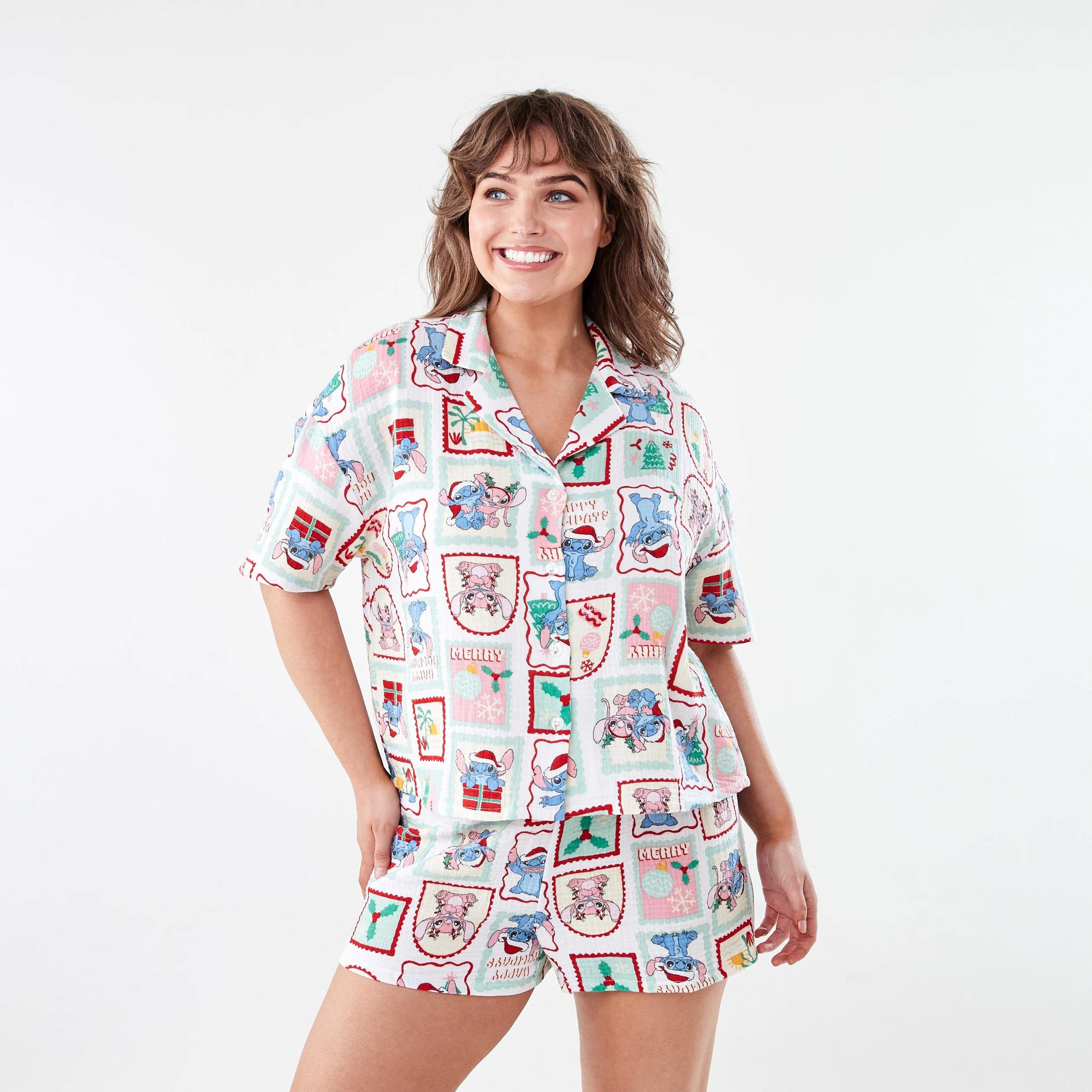 1 Stitch License Christmas Double Cloth Family Matching Pyjama Set XMAS STITCH SNOW WHITE, 1 of 7