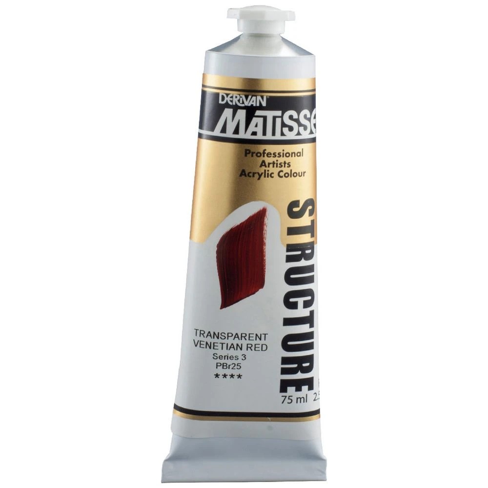 1 Derivan Matisse Structure Paint 75mL Trnsprnt Venetian Red S3, 1 of 2