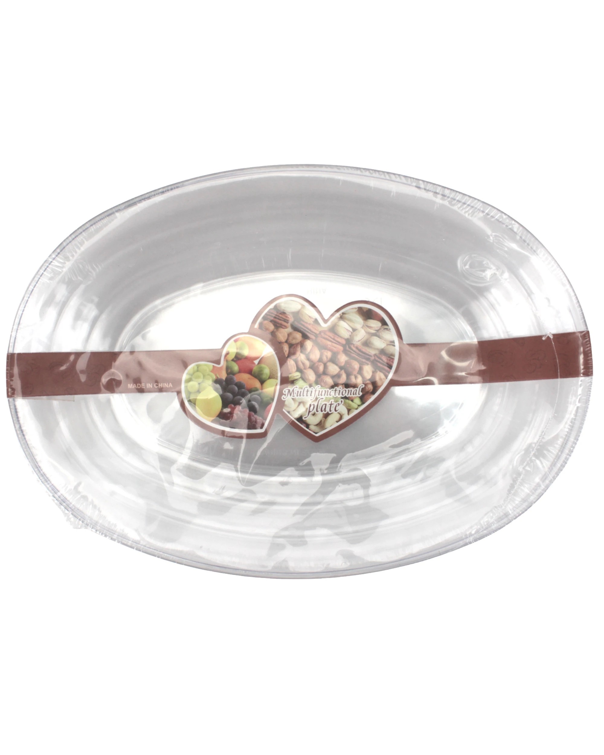 5 Party Maker Clear Oval Serving Plates 25.5cm Pack of 2 - Clear, 5 of 5