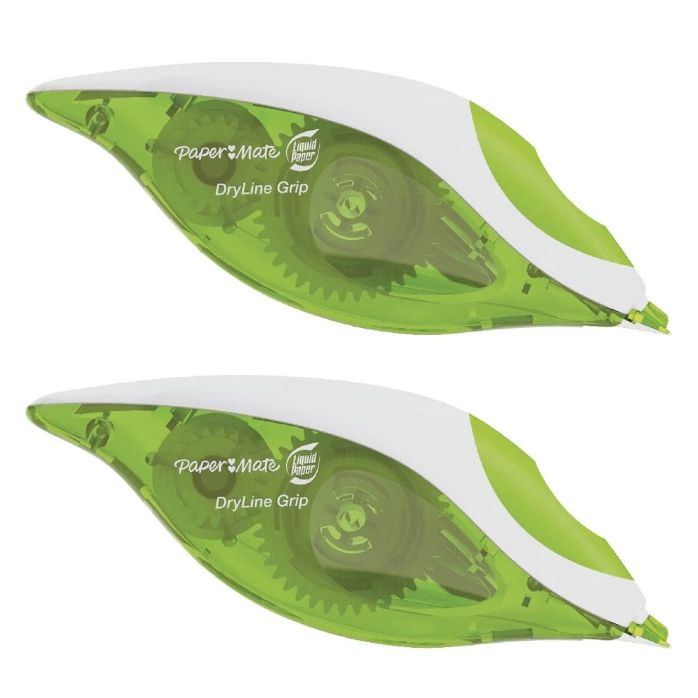 2 Liquid Paper Dryline Correction Tape 5mm x 8.5m Green 2 Pack, 2 of 2