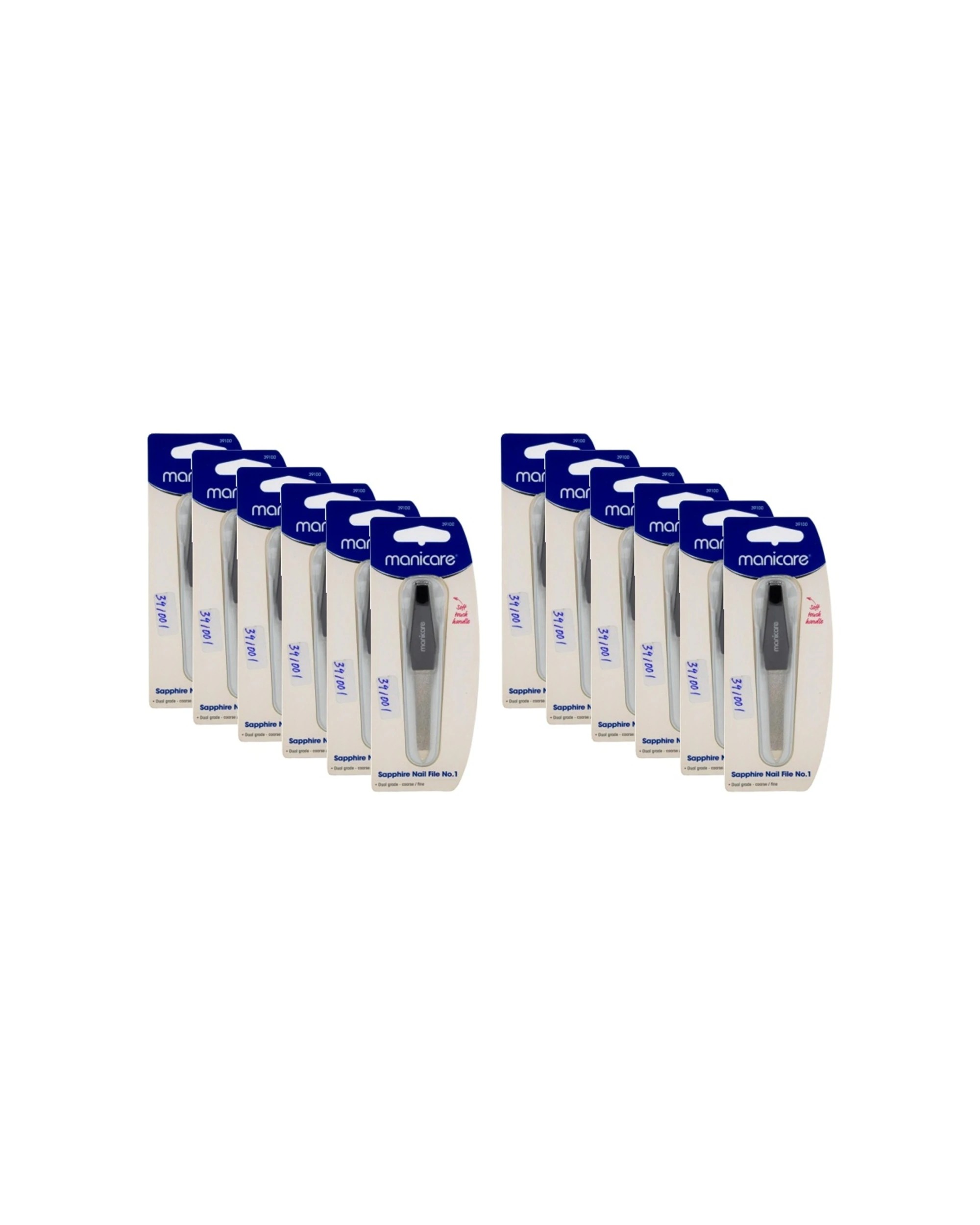 1 Manicare 12PK Sapphire Nail File No1 Dual Grade Tool - Blue, 1 of 3