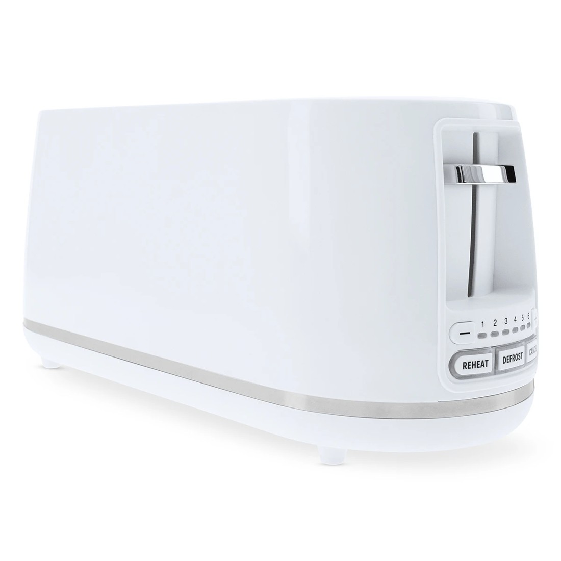 6 4 Slice Long Slot Toaster - White, 6 of 9