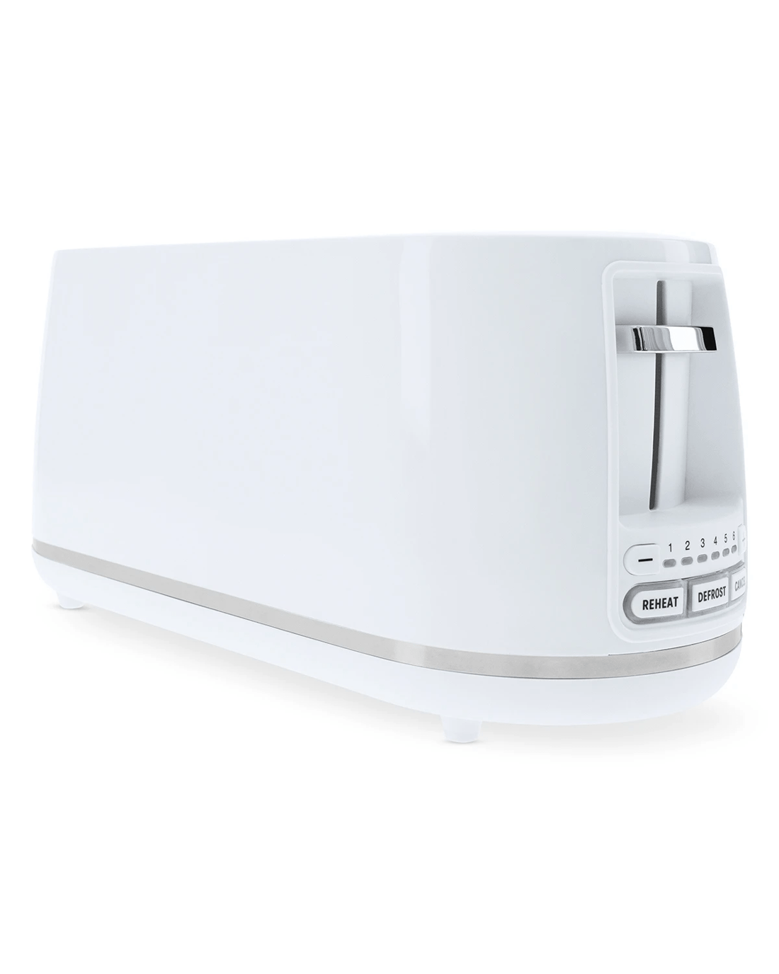 6 4 Slice Long Slot Toaster - White, 6 of 9
