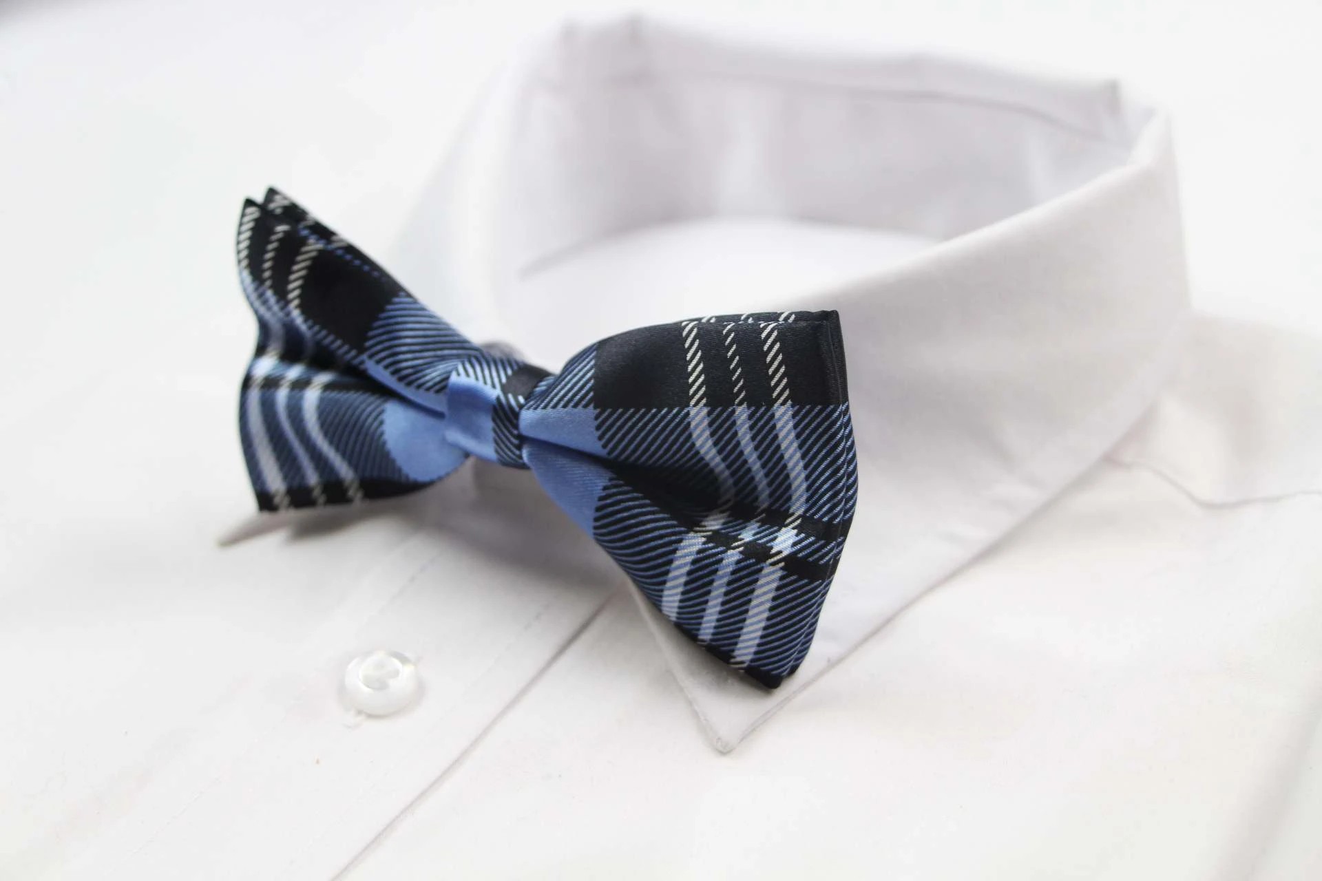 4 Zasel Mens Blue Tarten Plaid Patterned Bow Tie - Multi, 4 of 5