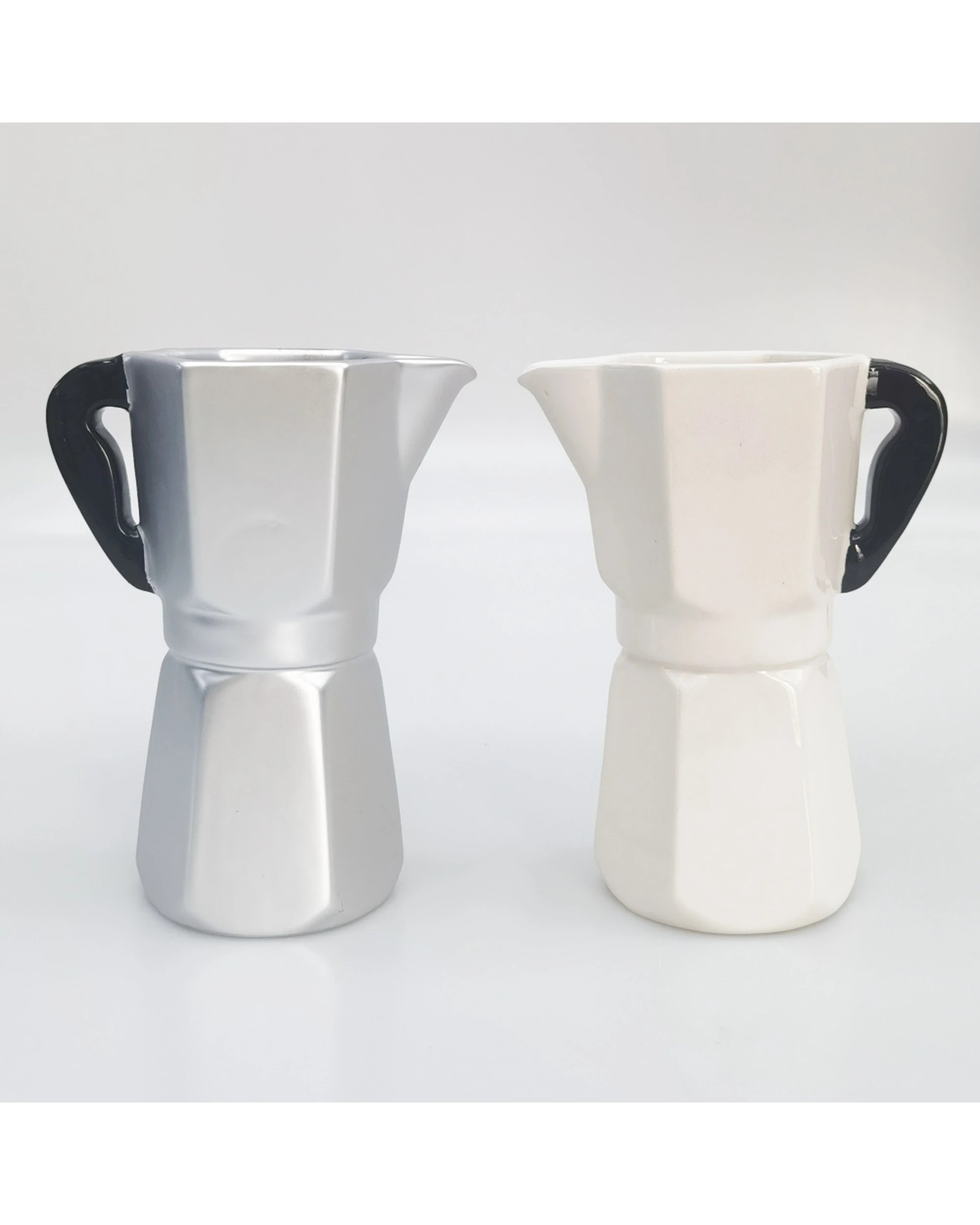 4 Urban Products Coffee Pot Ceramic Vase Kitchenware 16cm Durable Ceramic Glossy Finish - White, 4 of 4