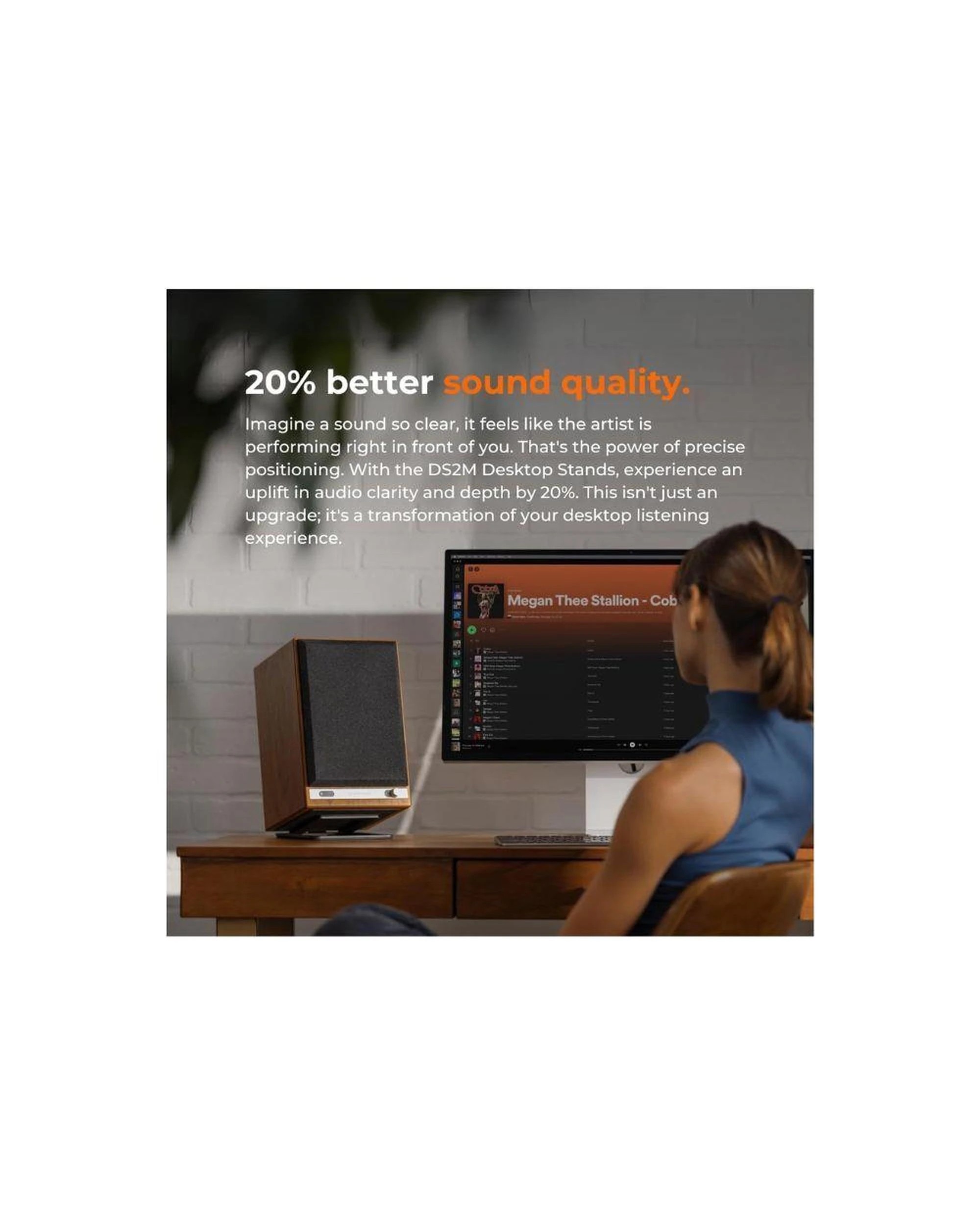 2 Audioengine DS2M Desktop Speaker Stands Large Black, 2 of 3