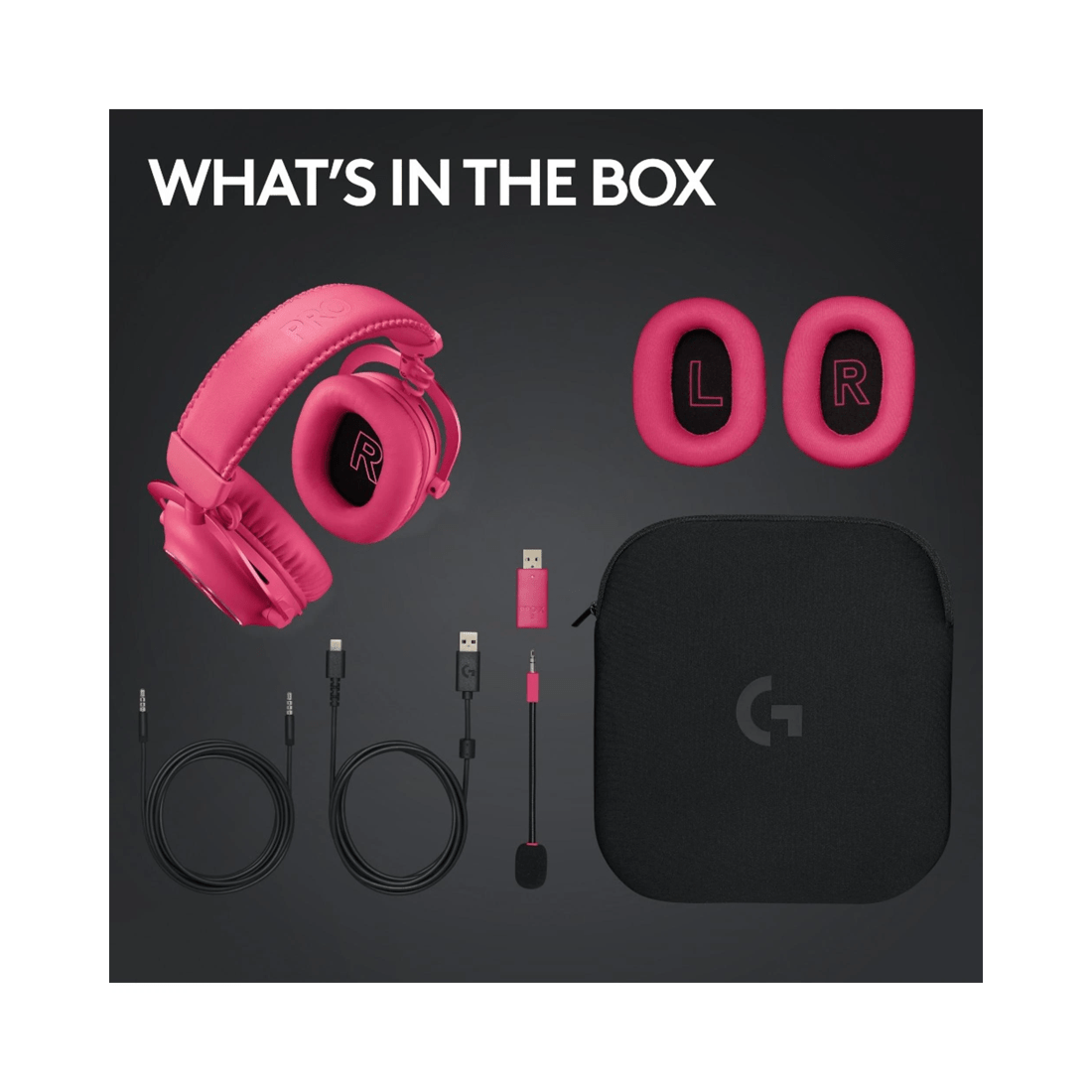 9 Logitech PRO X 2 Wireless Gaming Headset - Magenta - Pink, 9 of 9