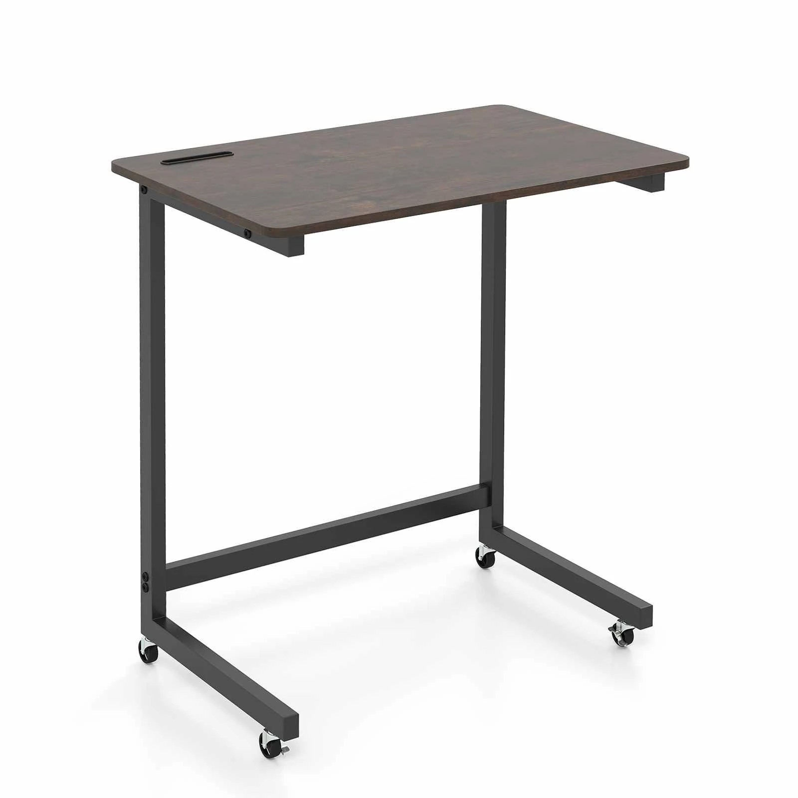 1 Costway C-shaped End Table Mobile Bedside Table Space-saving 60cm, 1 of 4