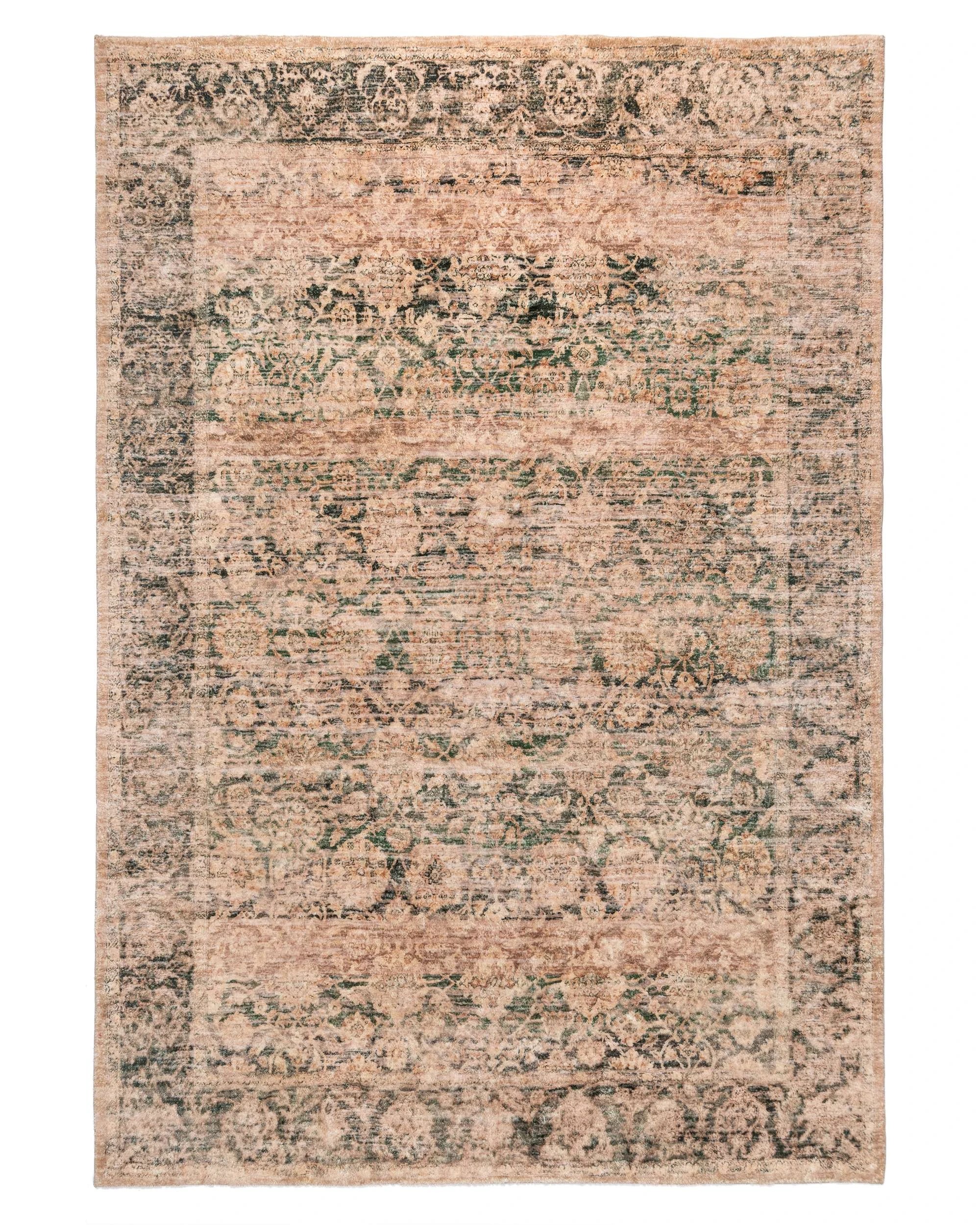 1 Loopsie Pinarli Floral Washable Rug-180cm x 120cm - Brown, 1 of 7