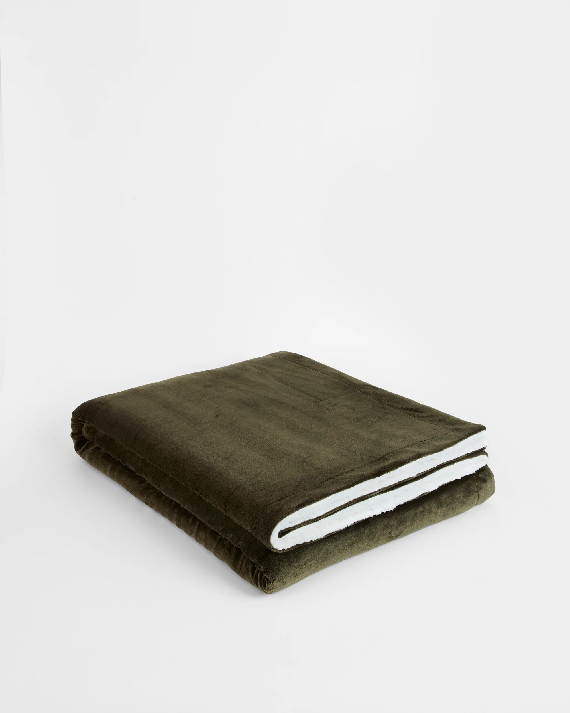 1 Target Ruby Fleece Sherpa Blanket - King Bed - Green, 1 of 2