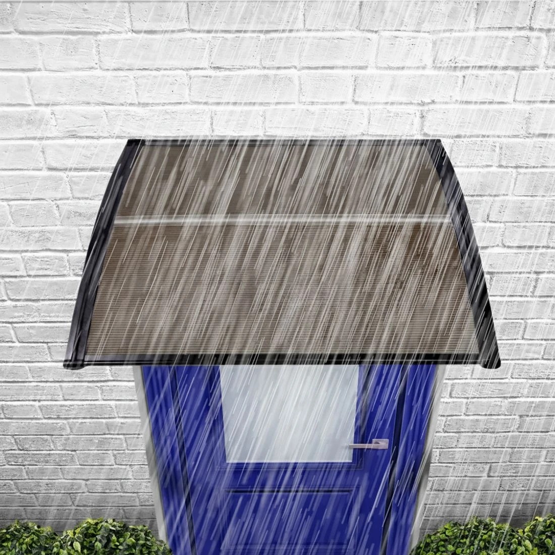 6 Instahut Window Door Awning 0.8mx1m - Brown, 6 of 9