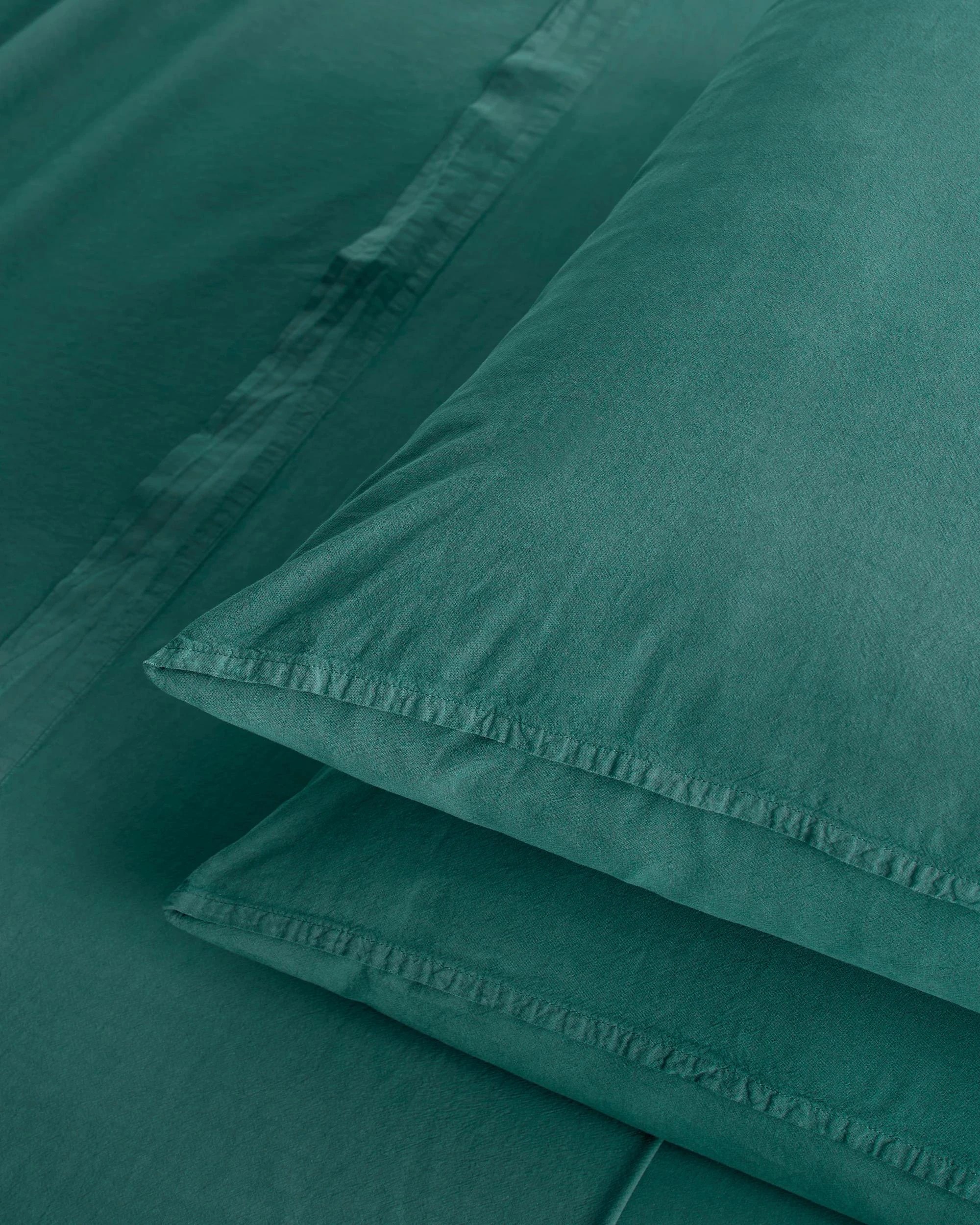 2 Arlo Cotton Stonewash Sheet Set - Queen Bed - Green, 2 of 3