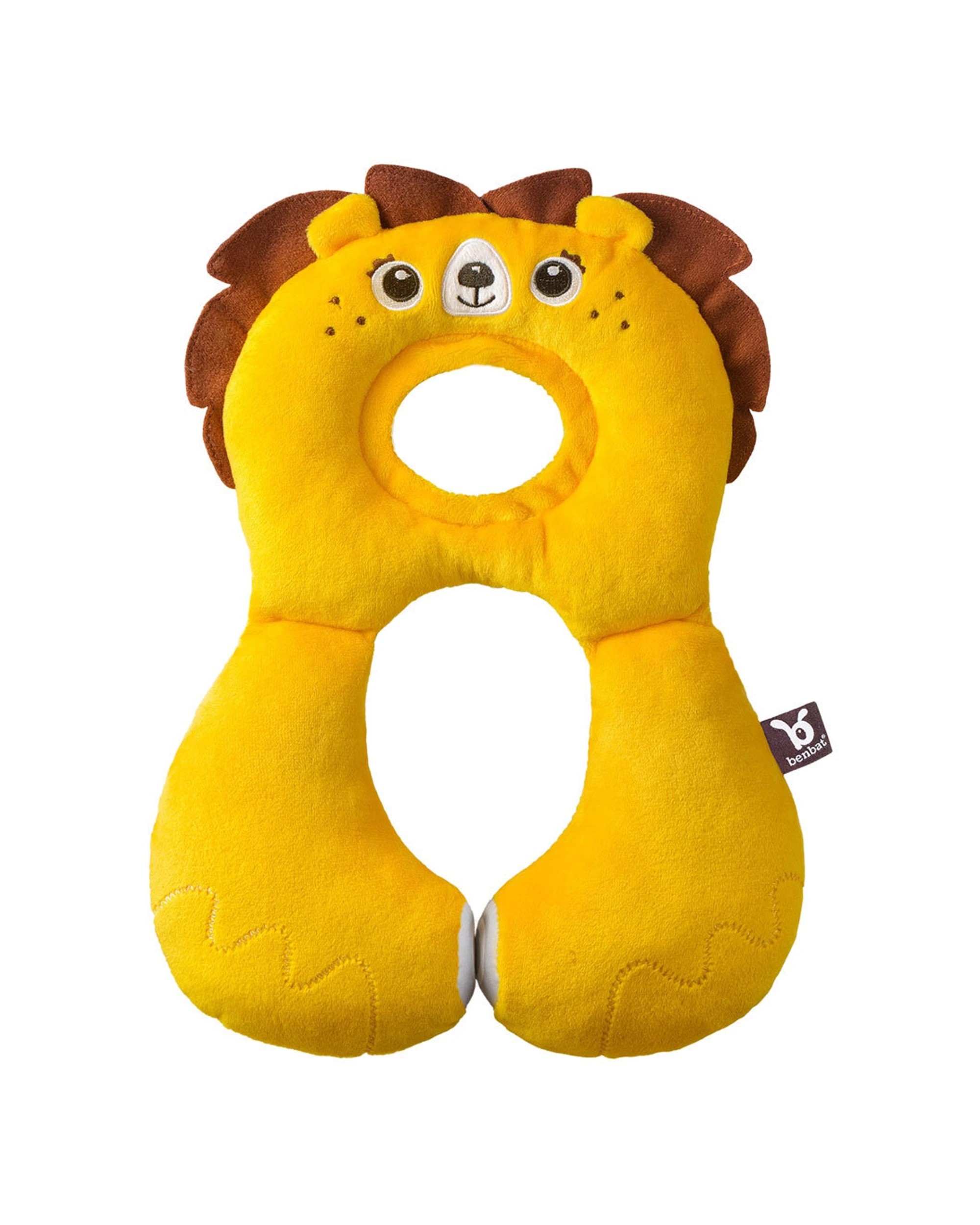 2 Benbat 2PK Kids Car Plane Travel Neck Pillow Head Rest Plush 1-4 Years Lion - Yellow, 2 of 2