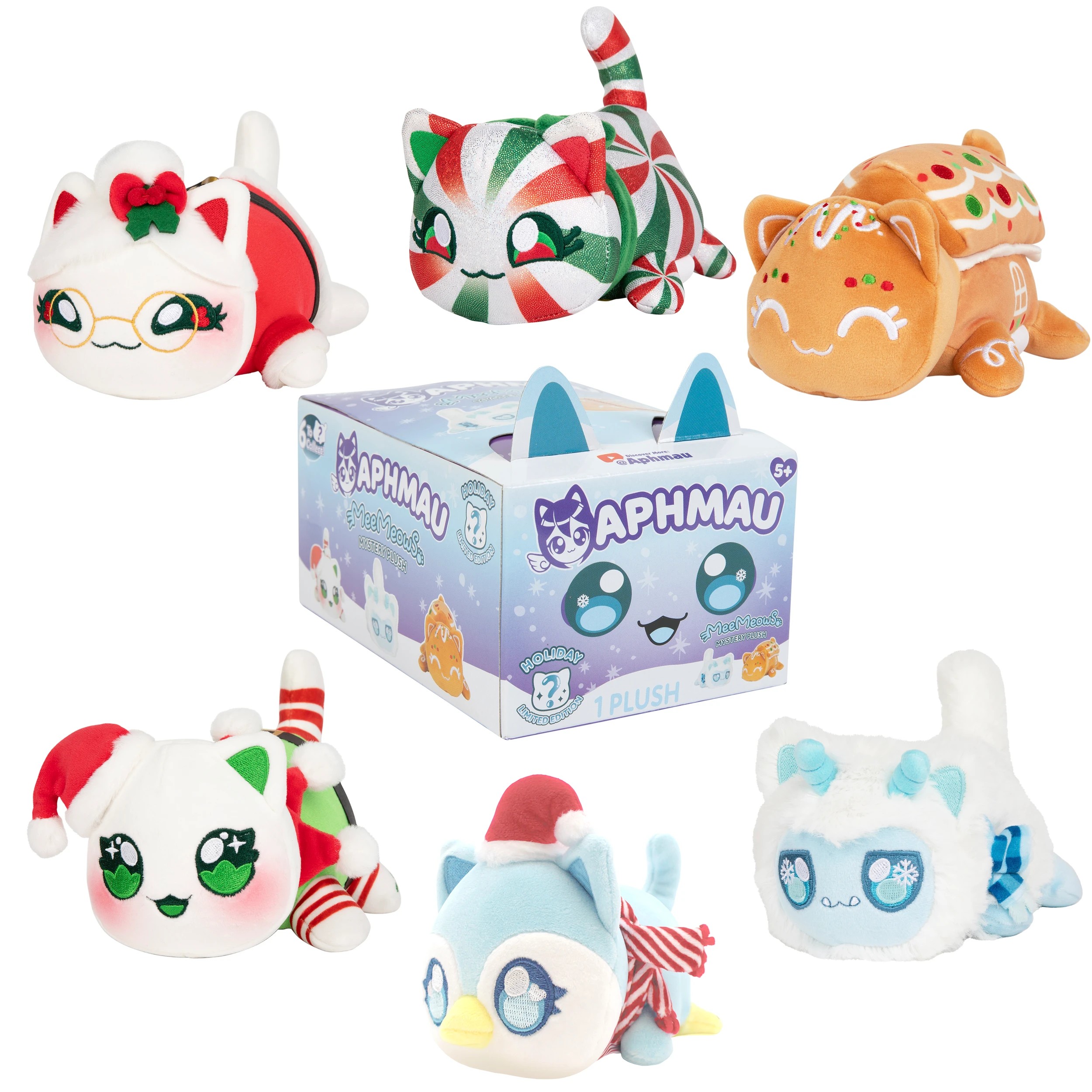 1 Aphmau 6in. Mystery MeeMeow Holiday Plush - Assorted, 1 of 10