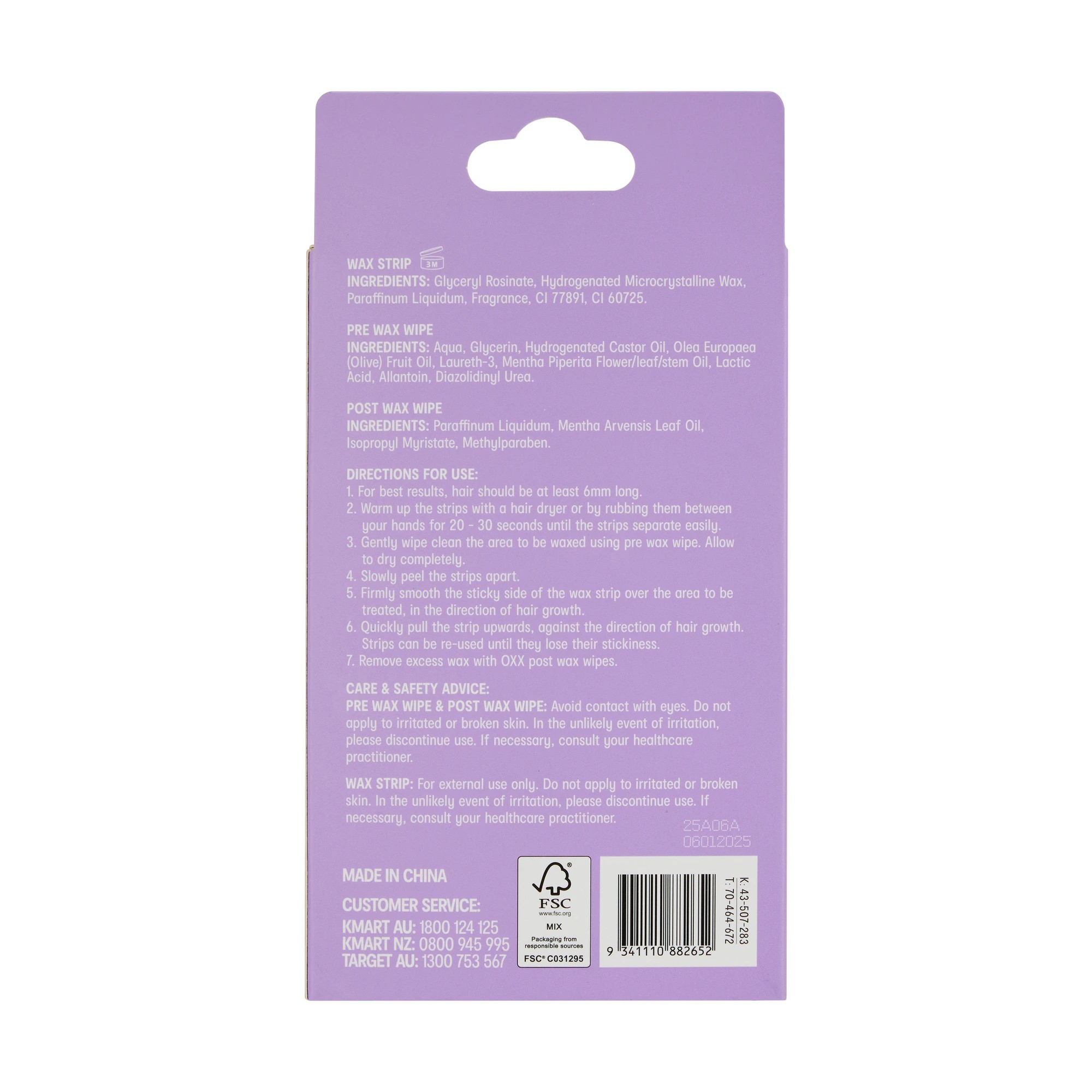 7 OXX Bodycare Sweet Cheeks Facial Wax Strip Kit, 7 of 7