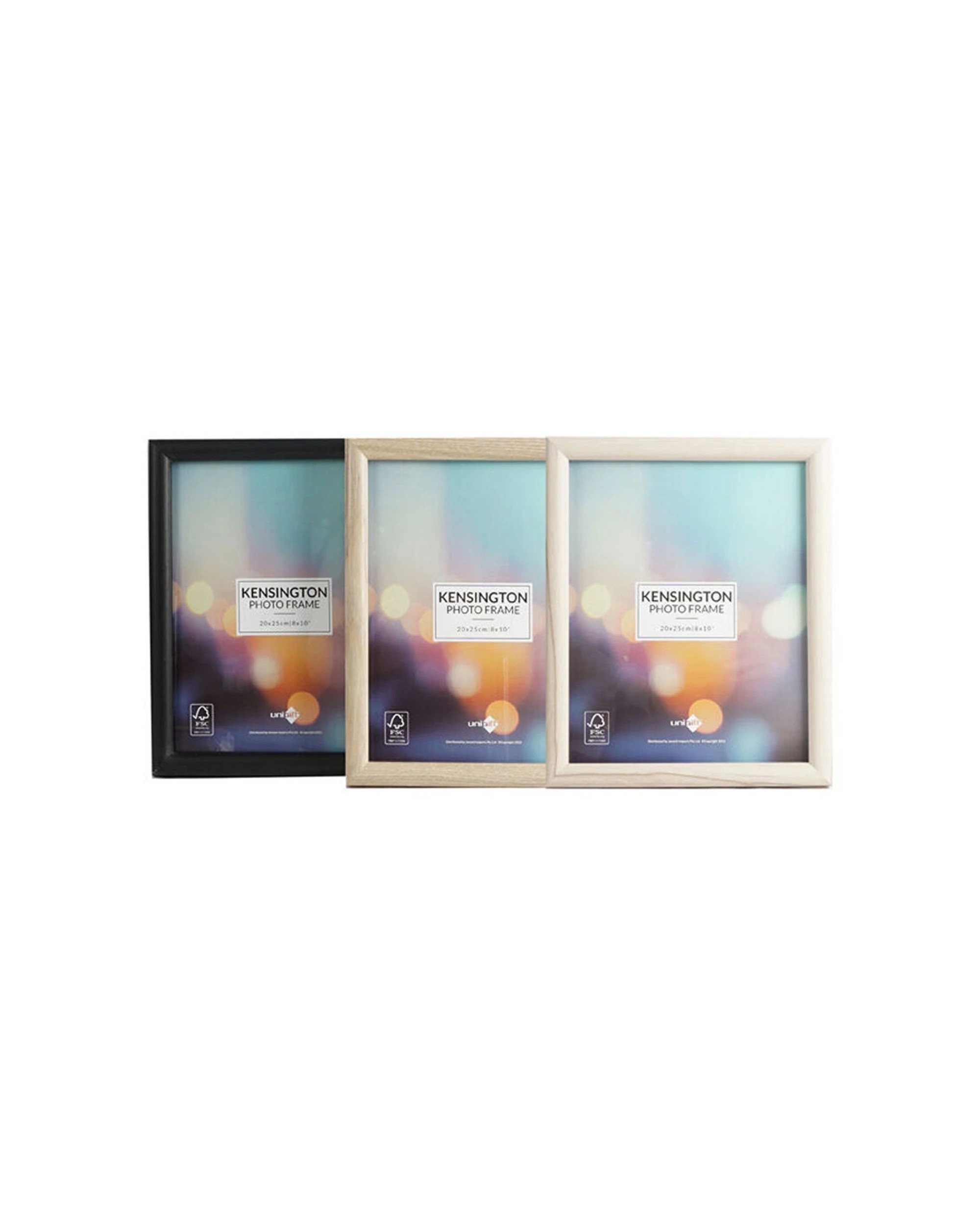2 Unigift Kensington Wooden Glass Picture Photo Frame 20x25cm - Multi, 2 of 2
