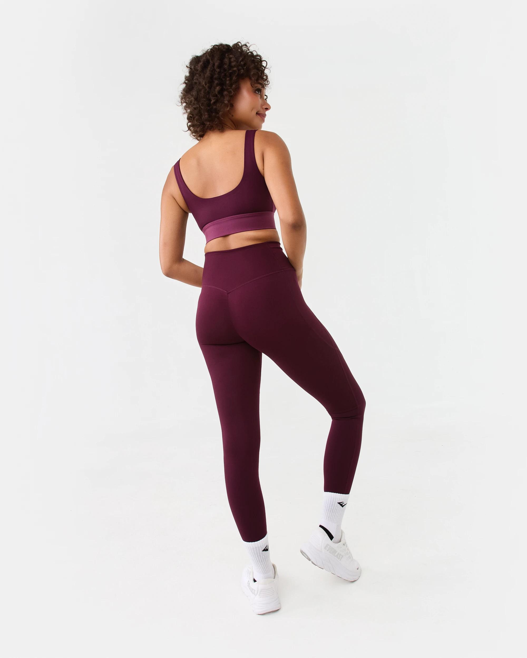 4 Everlast Womens Power Leggings Deep Plum, 4 of 8