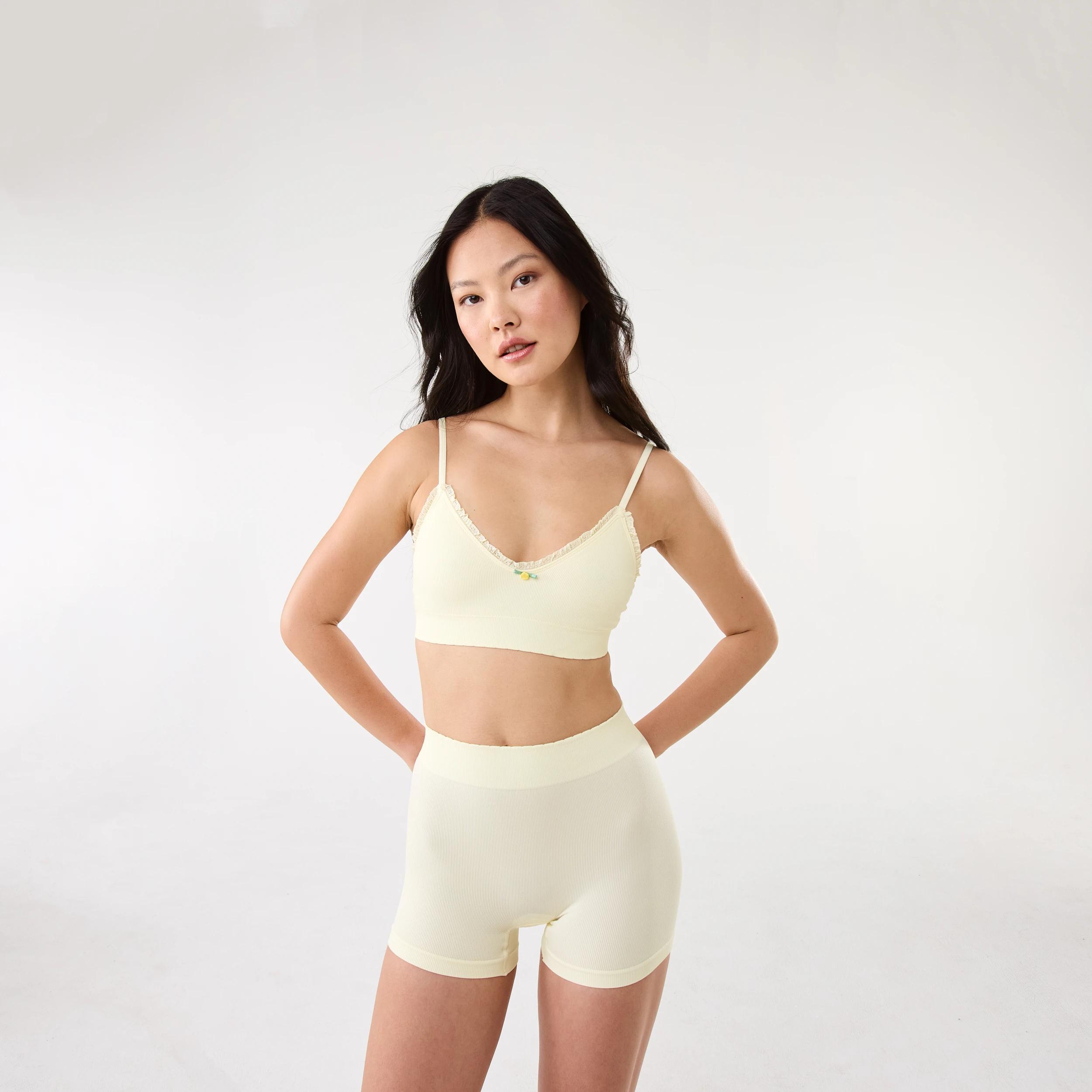 10 3 Pack Seamfree Rib Boyleg Shorties Lemoncello, 10 of 10