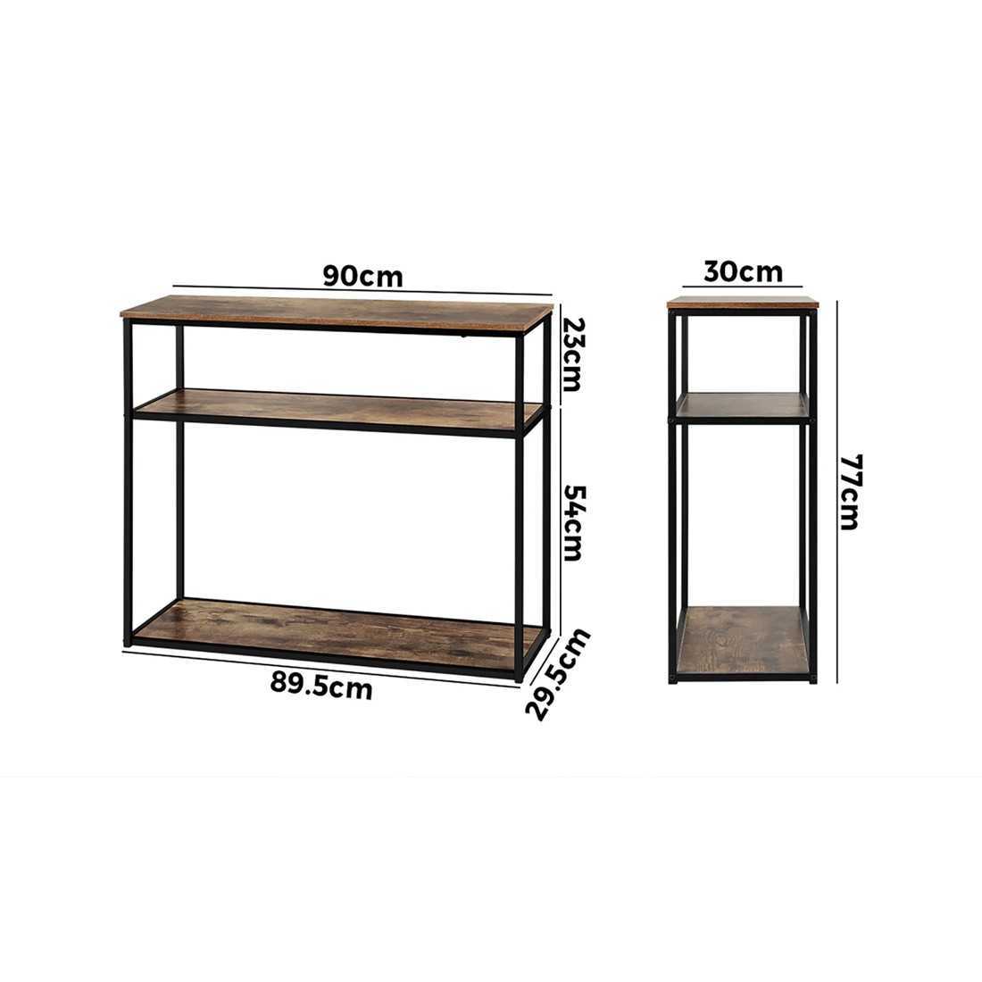 10 Oikiture Hall Console Table Metal Hallway Desk Entry Display Wooden Furniture
 - Multi, 10 of 10