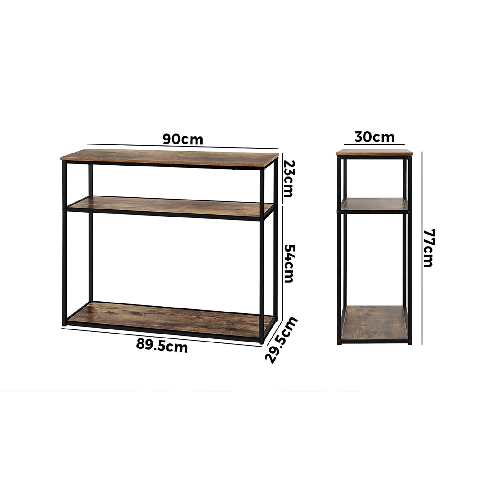 10 Oikiture Hall Console Table Metal Hallway Desk Entry Display Wooden Furniture
 - Multi, 10 of 10