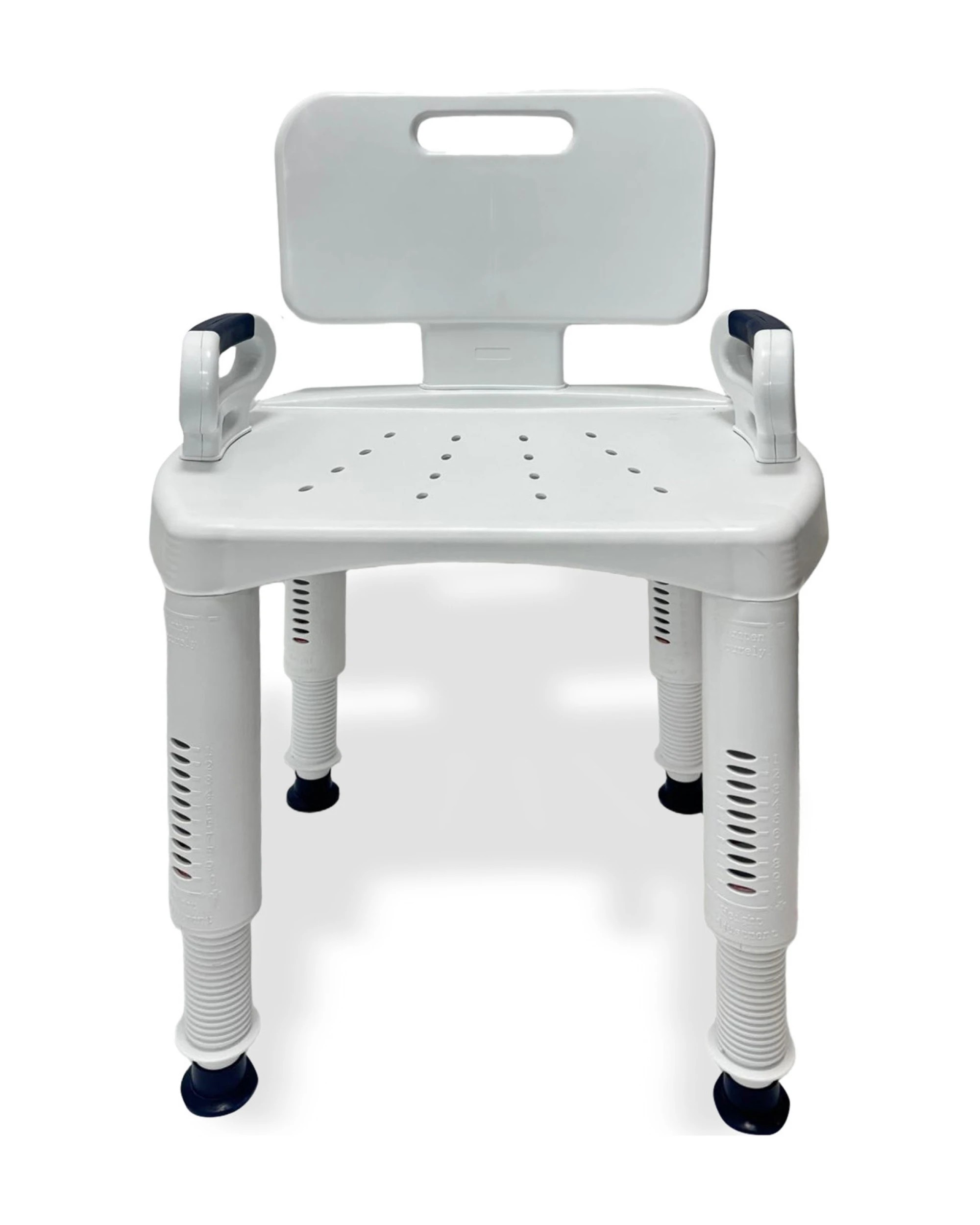 3 Orthonica Adjustable Shower Chair Armrests 158kg Capacity Bathroom Aid Bath Tub Stool Seat - White, 3 of 7