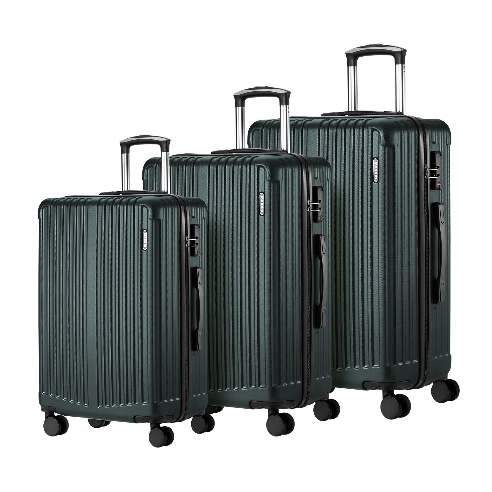 1 Mazam 3PCS Luggage Suitcase Trolley Set TSA Lock Hard Case - Green, 1 of 9