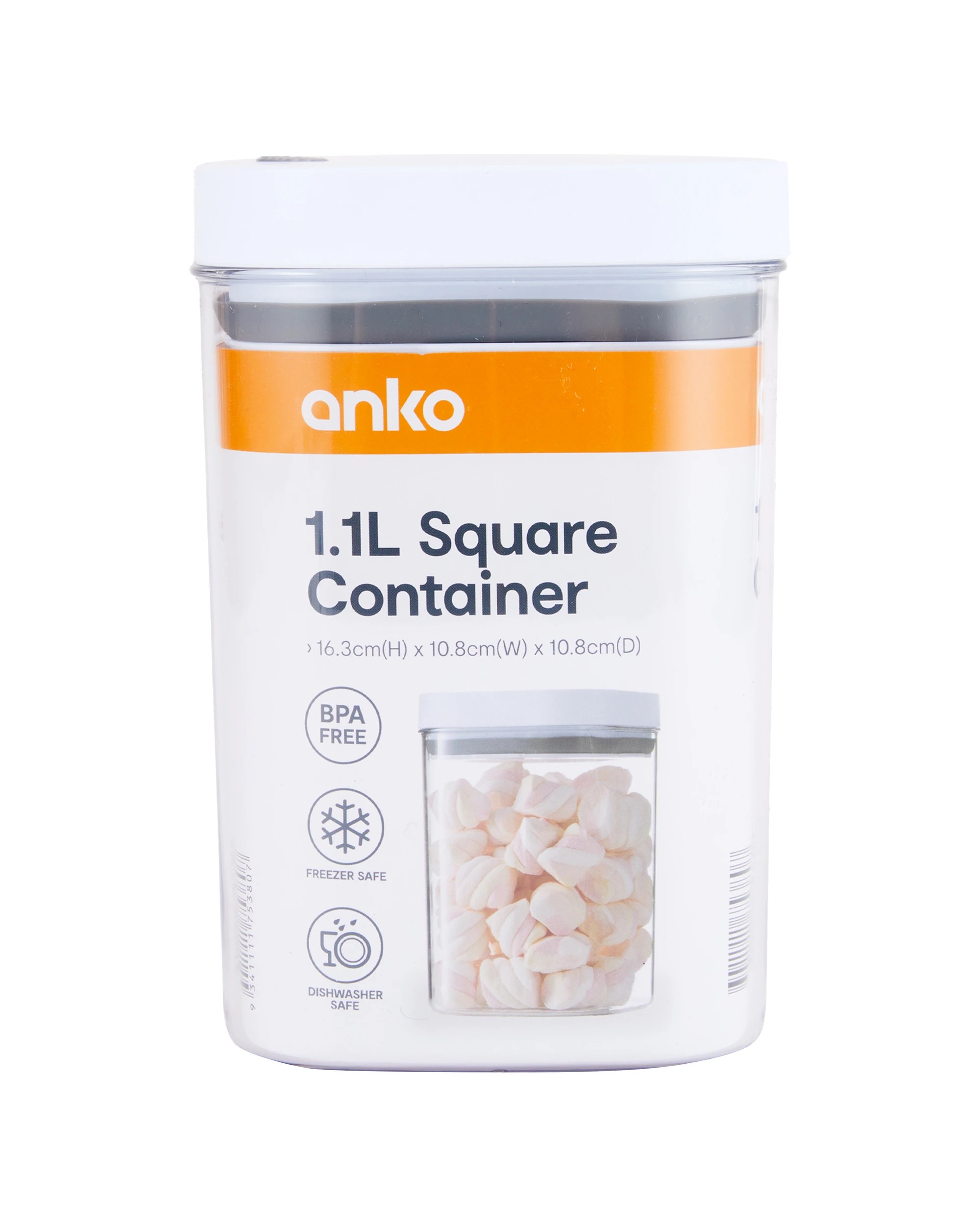 4 1.1L Square Modular Container, 4 of 4