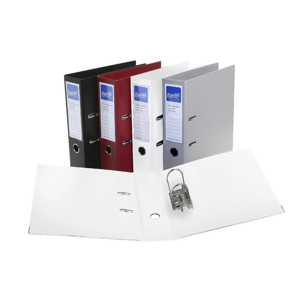 3 Bantex A4 Extra Capacity 2 Ring Lever Arch Folder Grey, 3 of 4