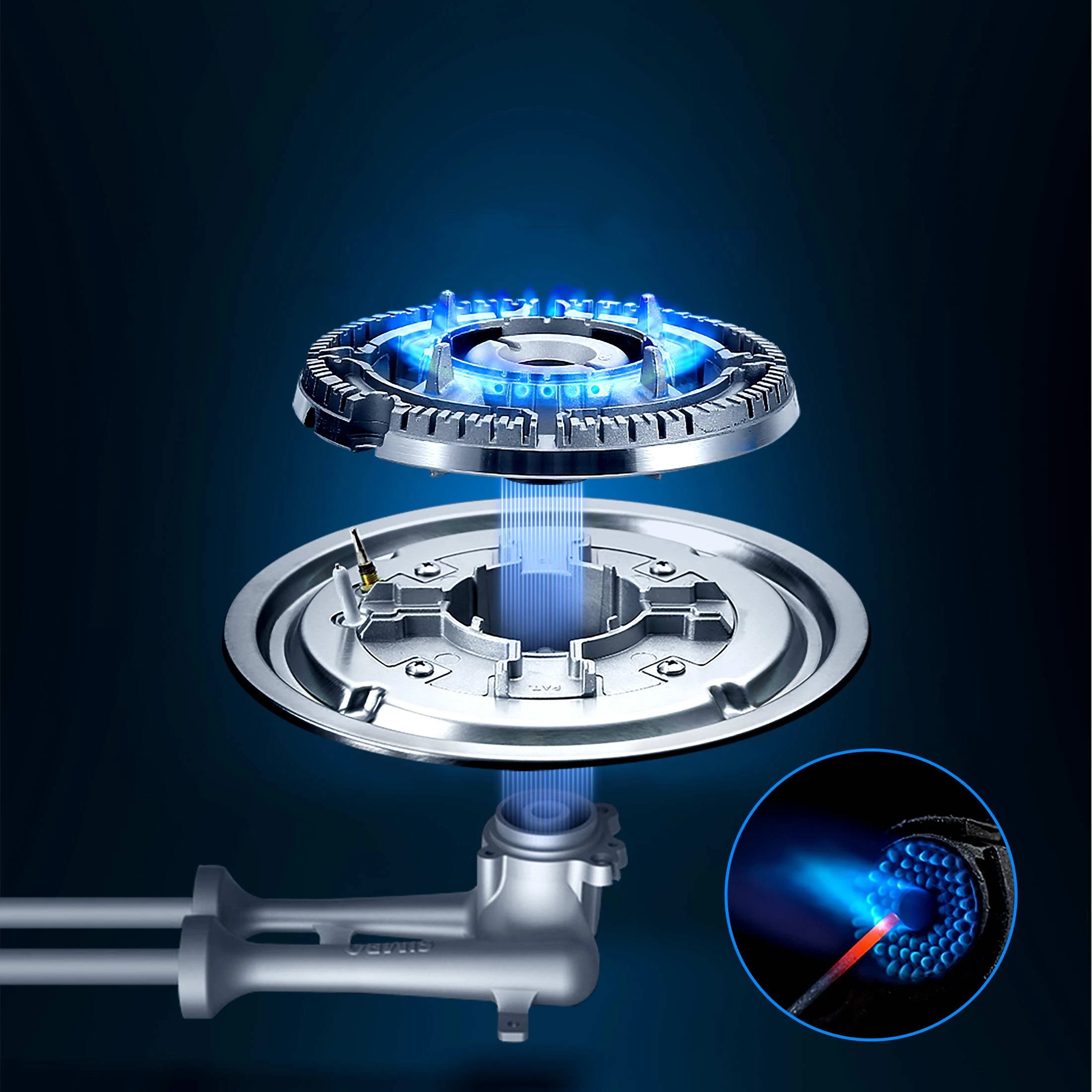 7 Devanti Gas Cooktop 30cm 2 Burner - Silver, 7 of 10