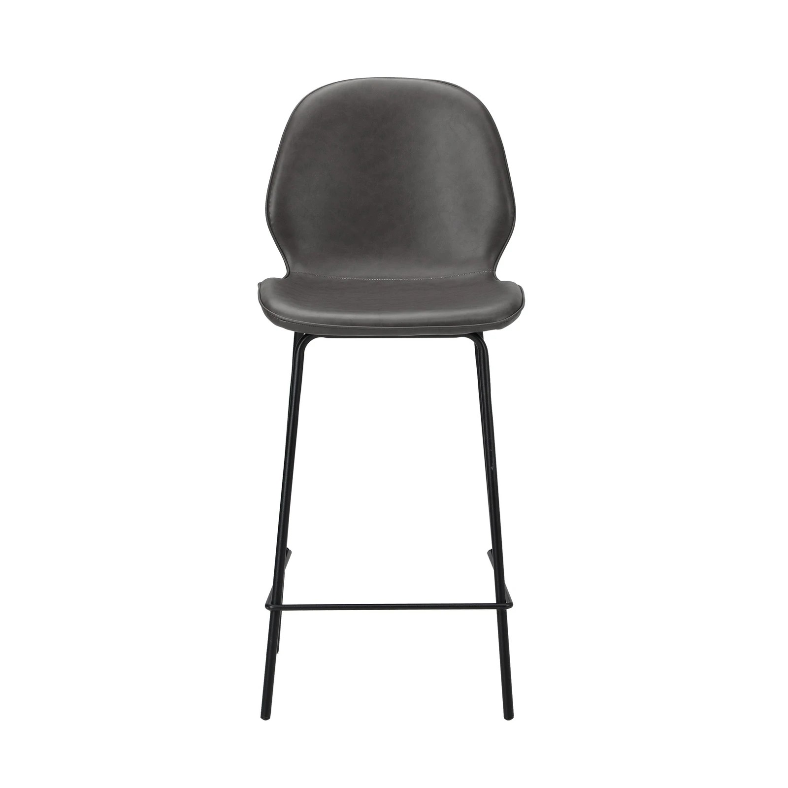 6 Oikiture 2PCS Bar Stools Kitchen Counter Chair Metal - Grey, 6 of 9