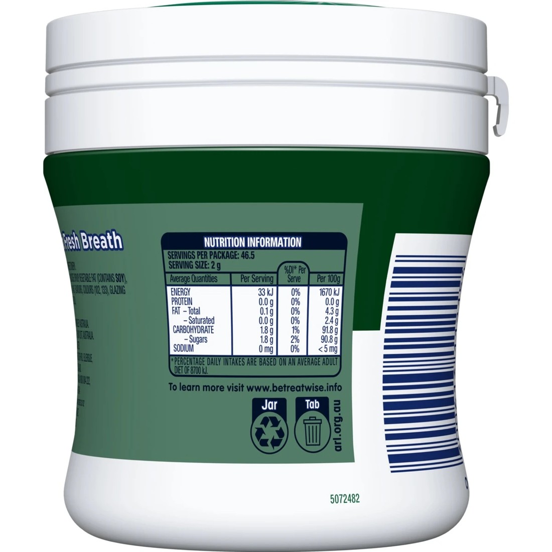 2 Wrigley's Eclipse Spearmint Flavour Chewy Mints 93g, 2 of 5