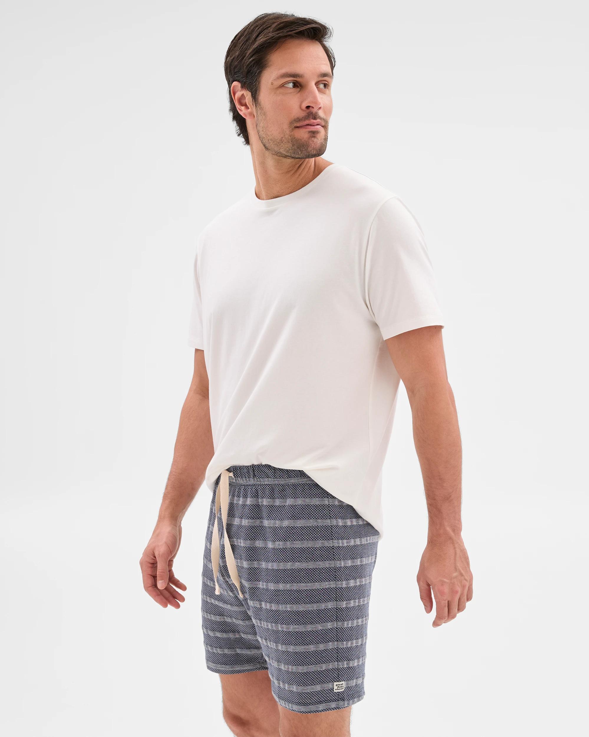 5 Australian Cotton Blend Mens Pyjama Sleep Set - Maxx WHITE/NAVY STRIPE, 5 of 6